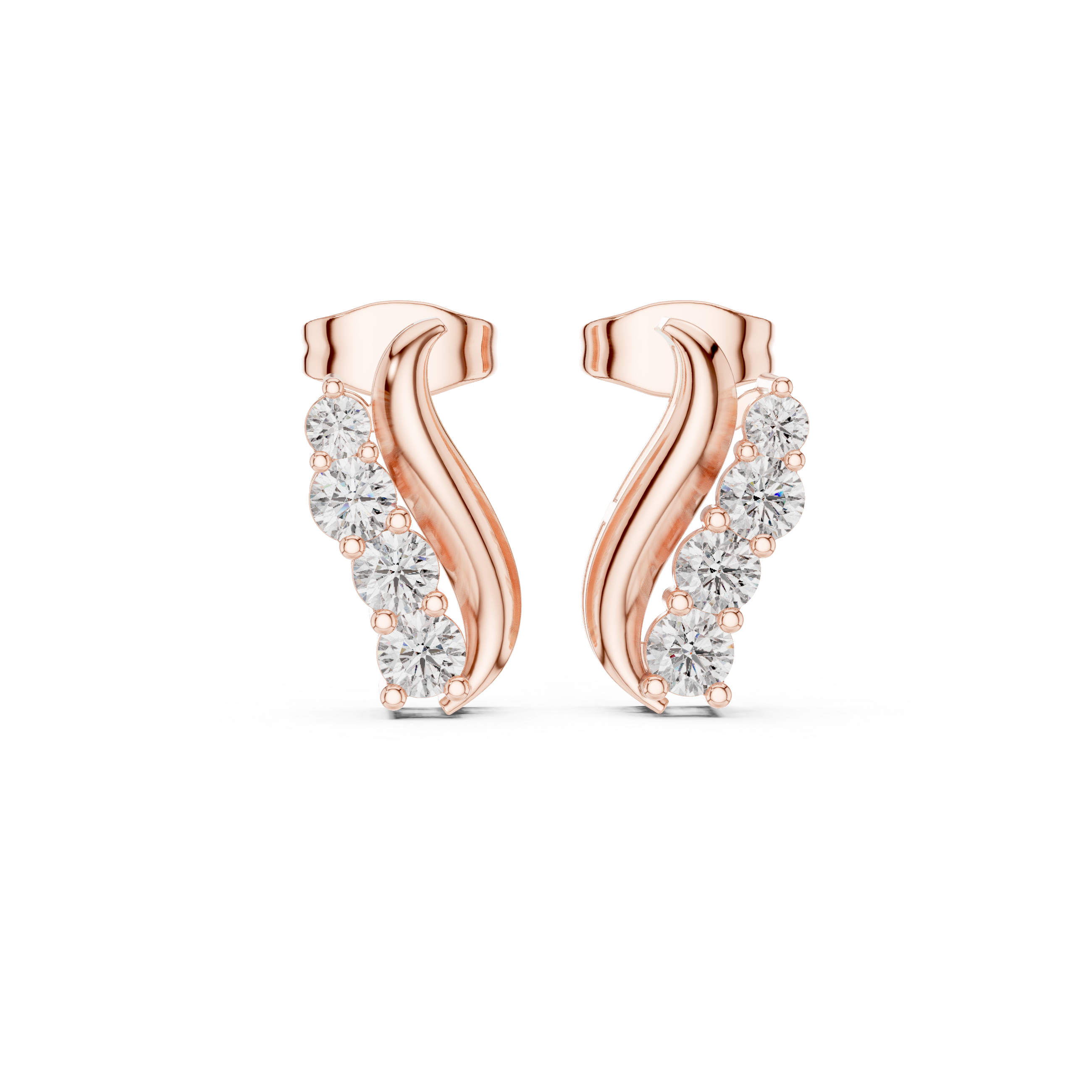 Marina Wave Diamond Earrings