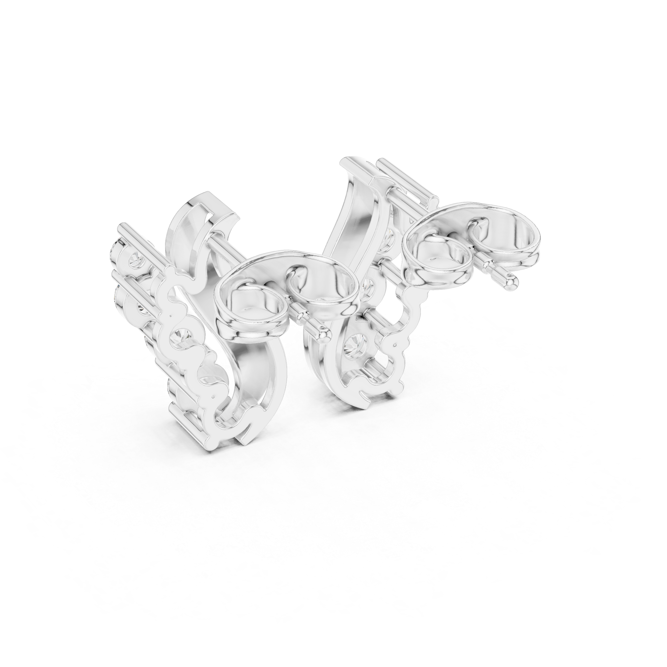 Marina Wave Diamond Earrings