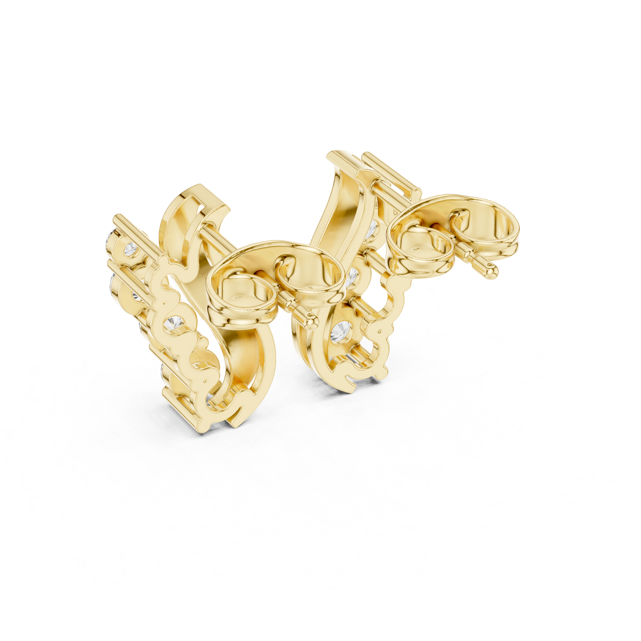 Marina Wave Diamond Earrings