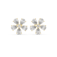 Pearlisse Five Stone Pear Diamond Stud Earrings