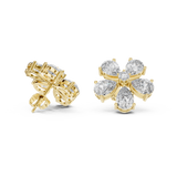 Pearlisse Five Stone Pear Diamond Stud Earrings