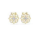 Lotus Crown Diamond Earrings