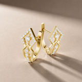 Orlitra Triangle Frame Diamond Earrings.