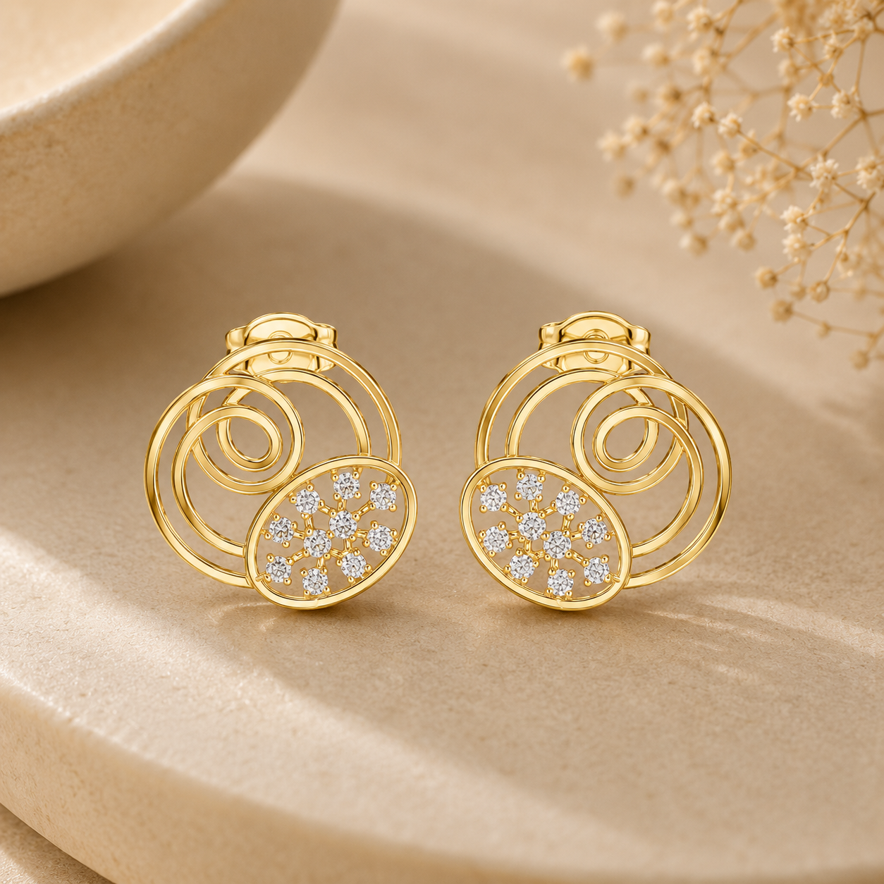 Kiara Spiral Diamond Earrings