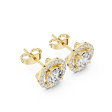 Crownlight Halo Diamond Stud Earrings