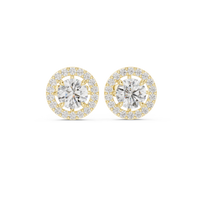 Crownlight Halo Diamond Stud Earrings