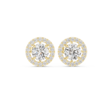 Crownlight Halo Diamond Stud Earrings