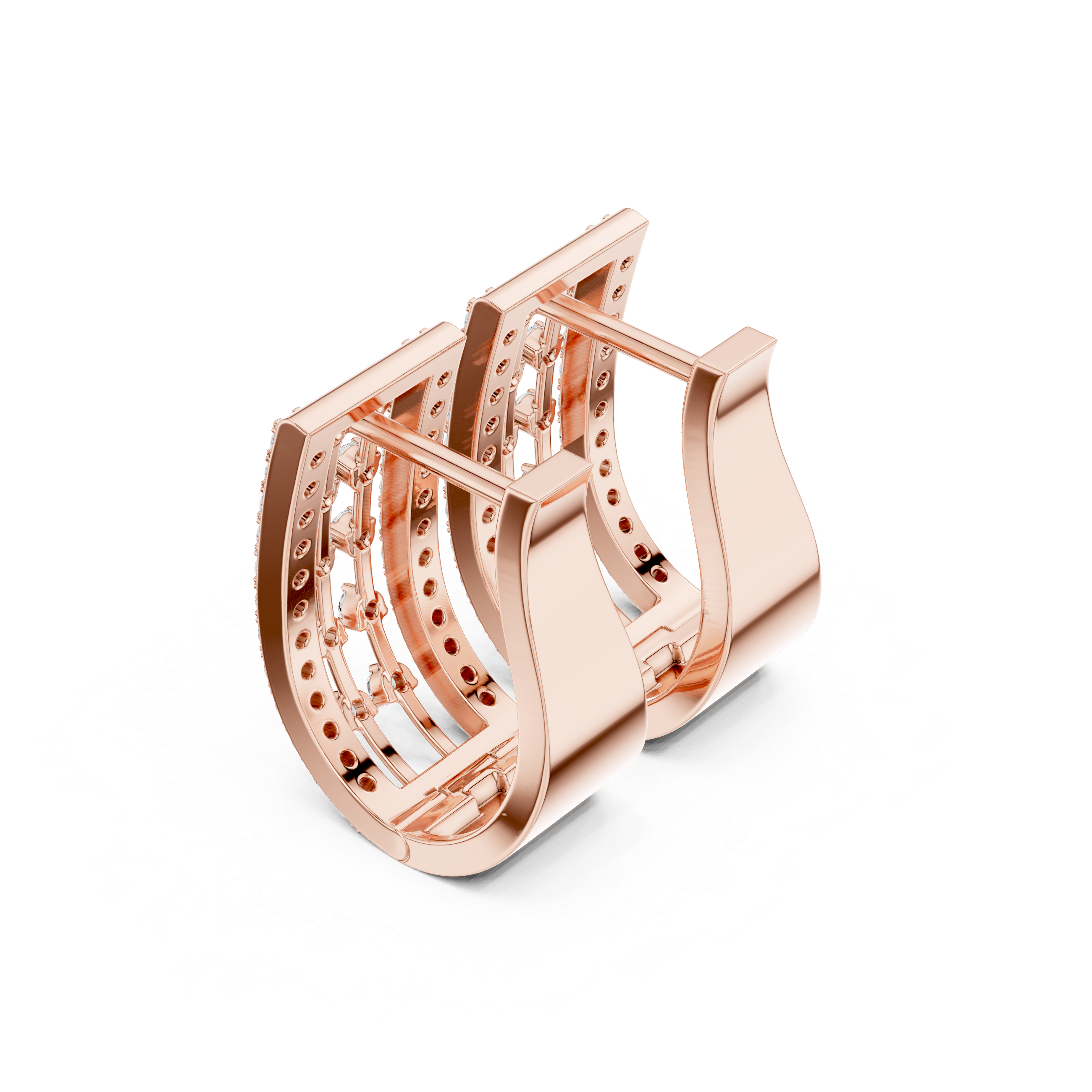 Rosévara Diamond Hoop Earrings