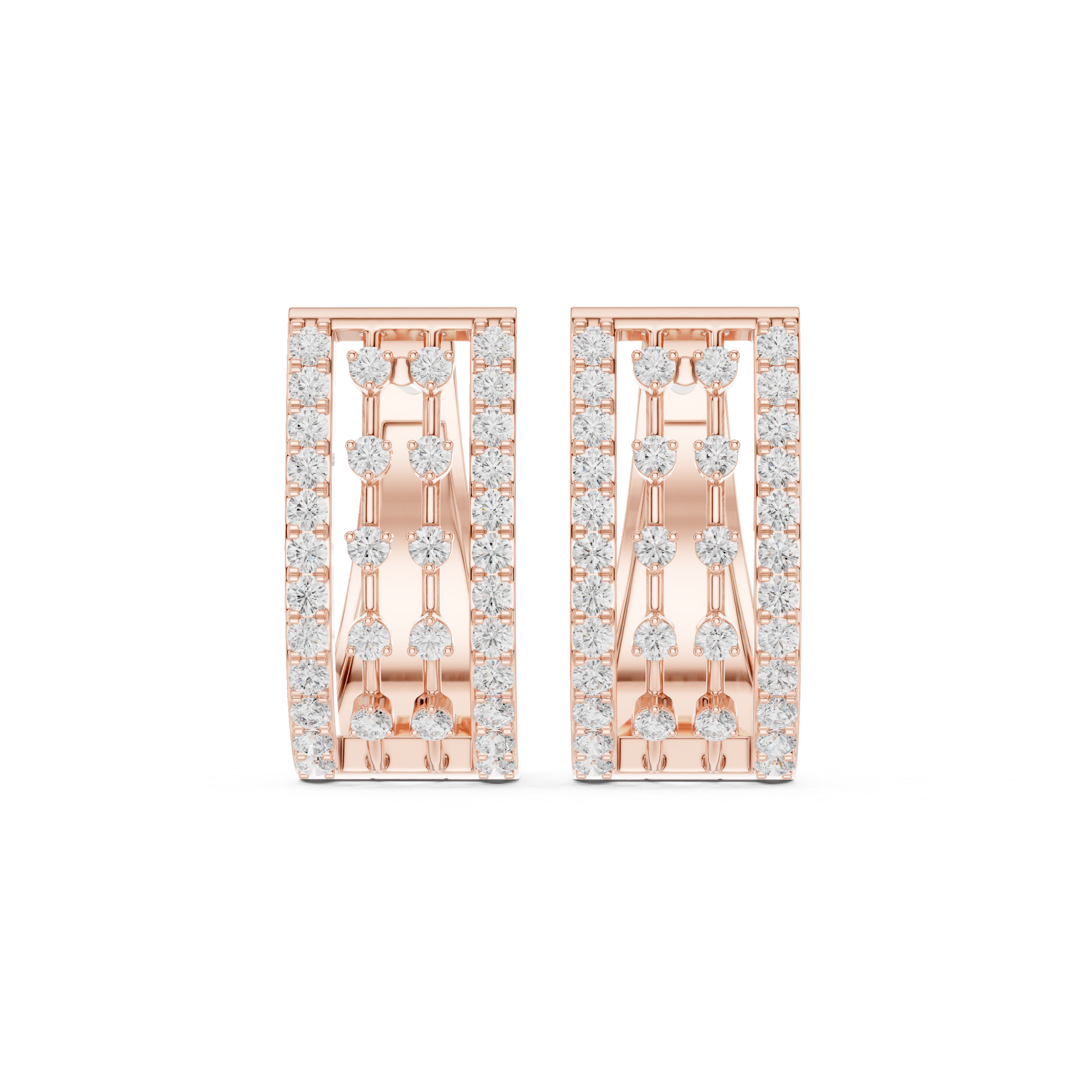 Rosévara Diamond Hoop Earrings