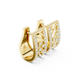 Velastra Diamond Geometric Hoop Earrings