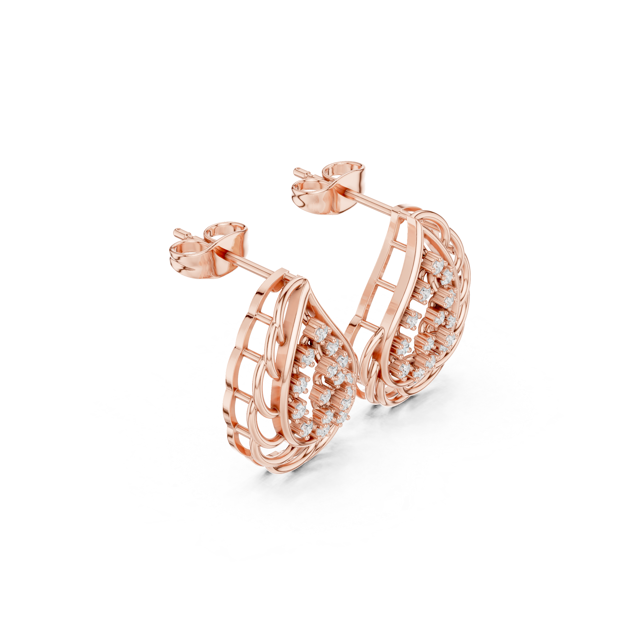 Velunira Floral Diamond Drop Earrings