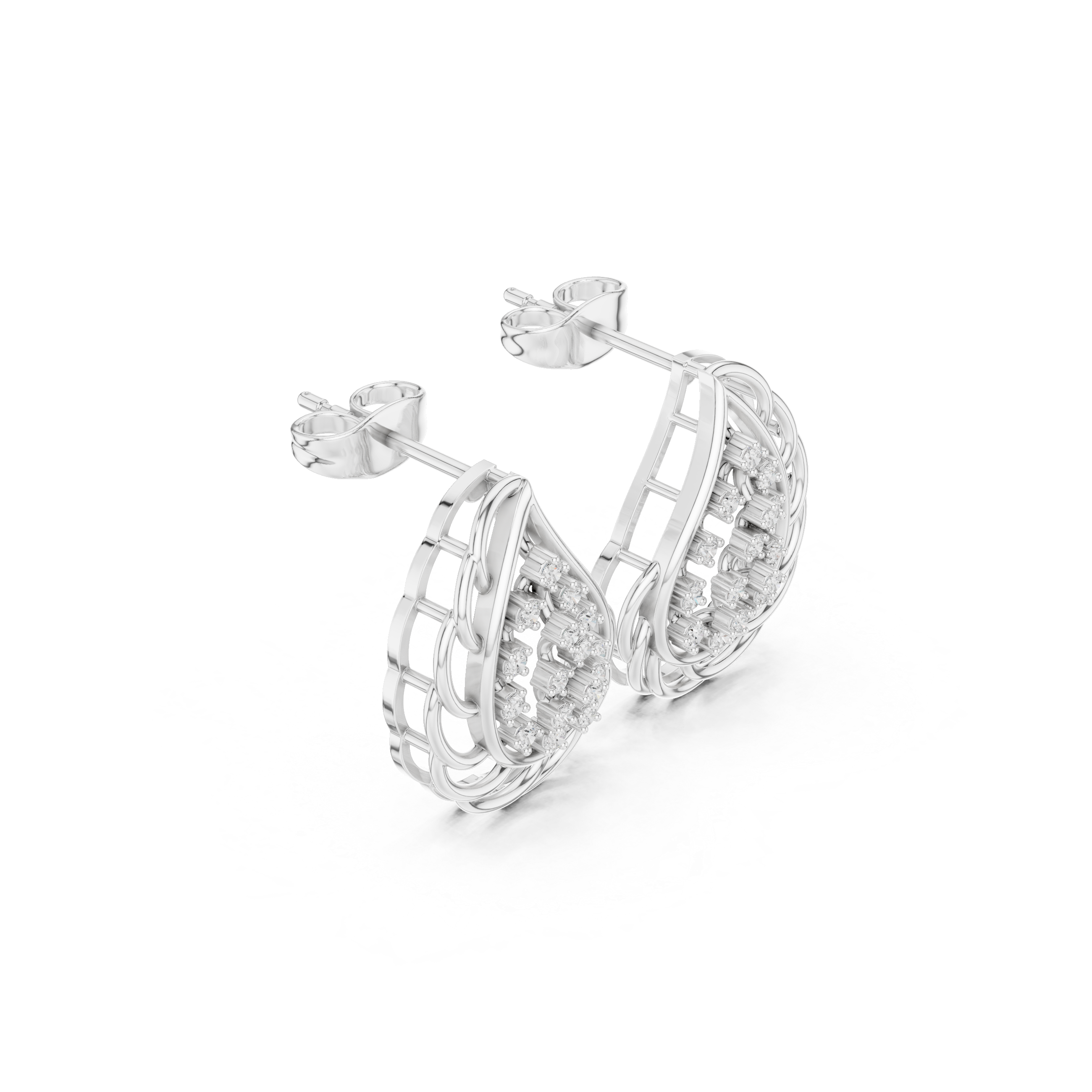 Velunira Floral Diamond Drop Earrings