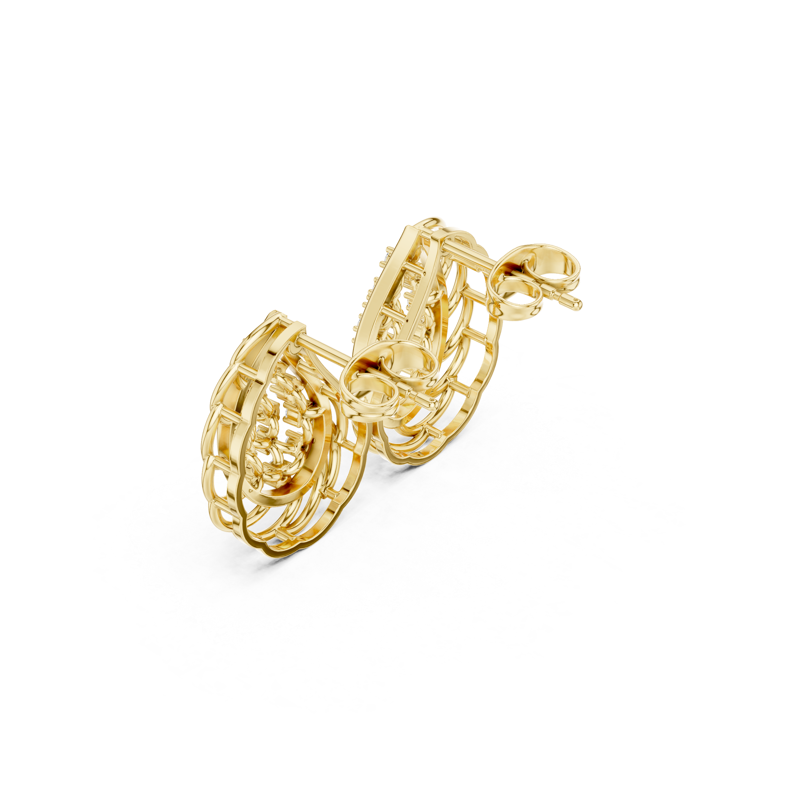 Velunira Floral Diamond Drop Earrings