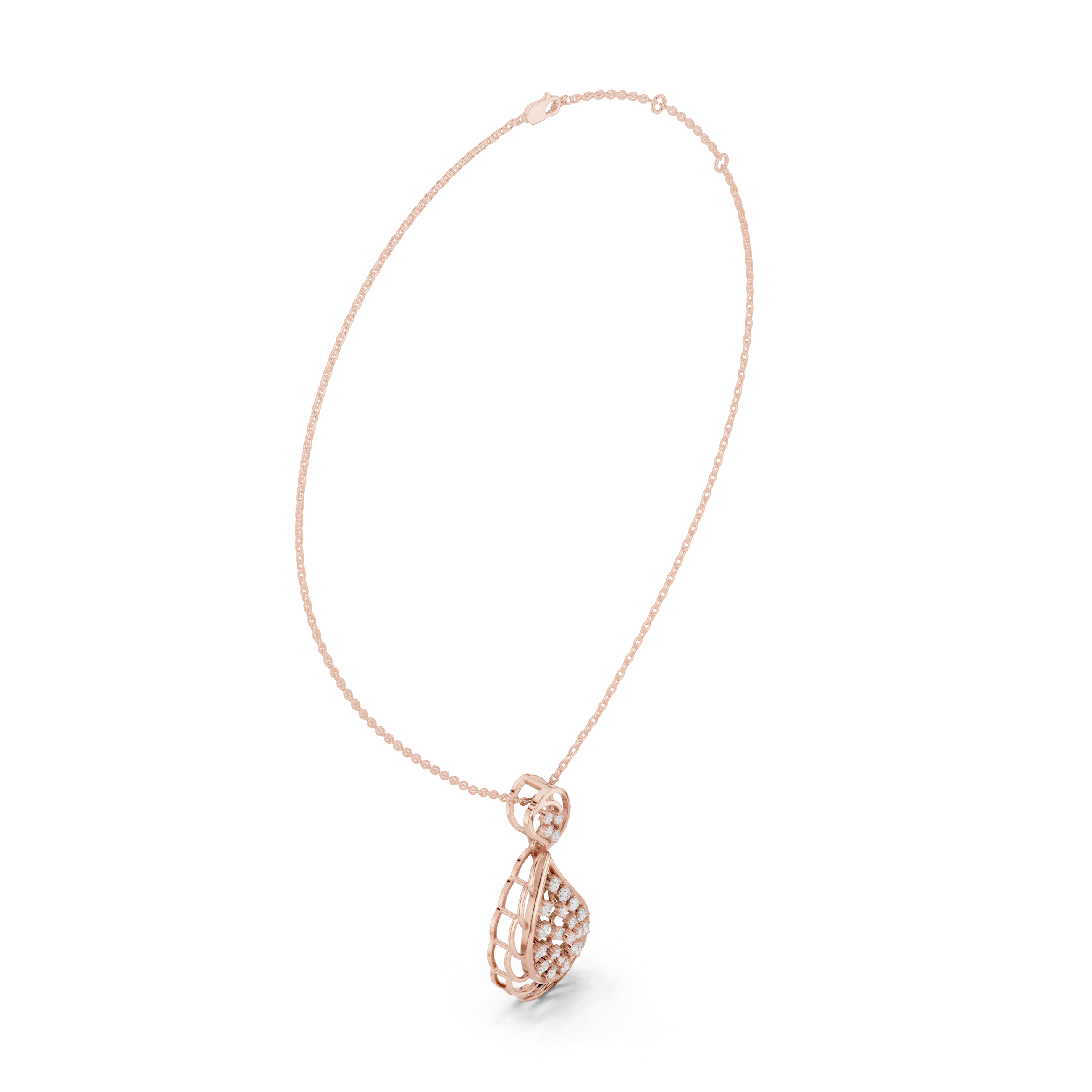 Leafdrop Water Drop Diamond Pendant
