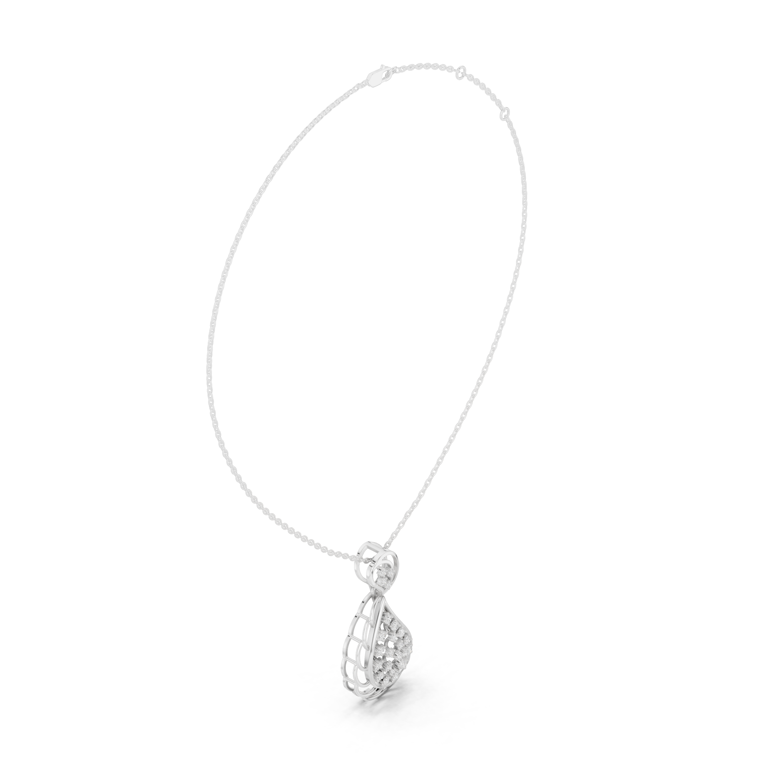 Leafdrop Water Drop Diamond Pendant