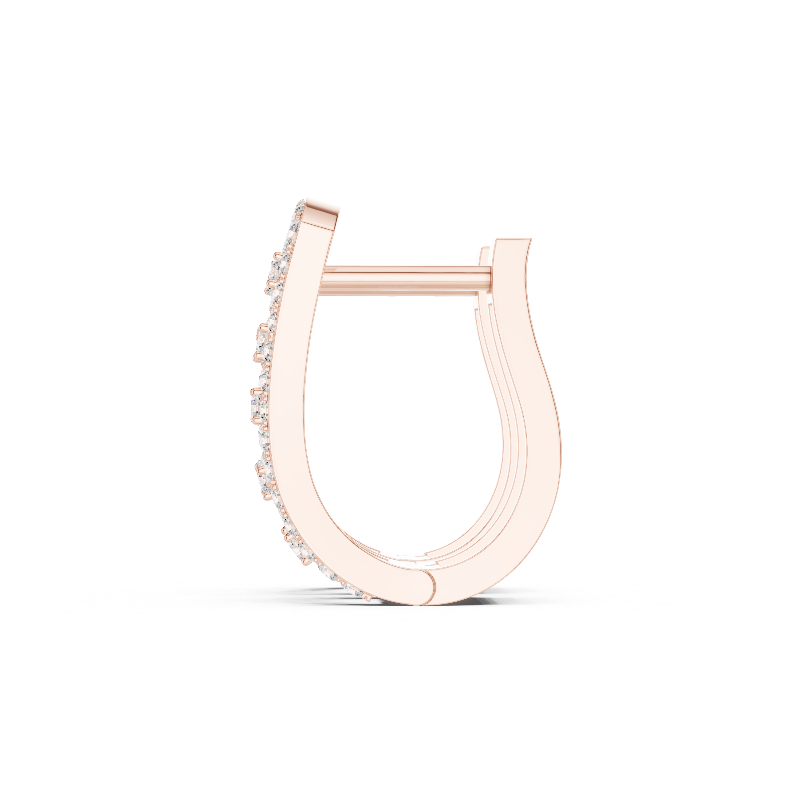 Crownelia Diamond Huggie Hoop Earrings