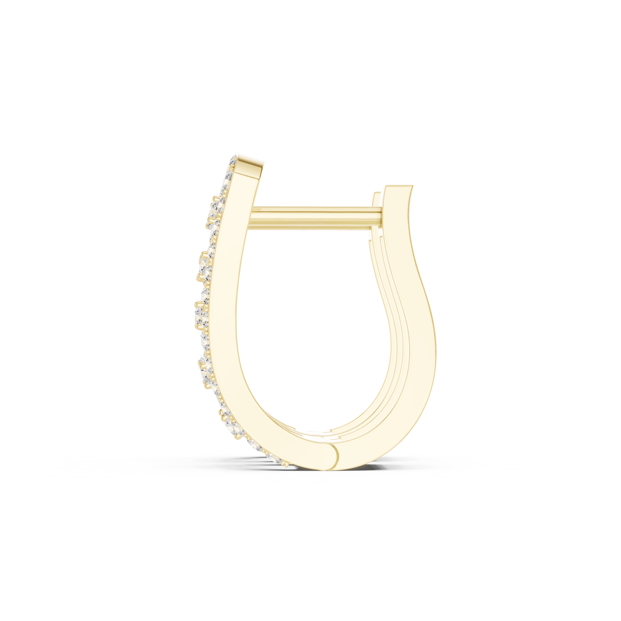Crownelia Diamond Huggie Hoop Earrings