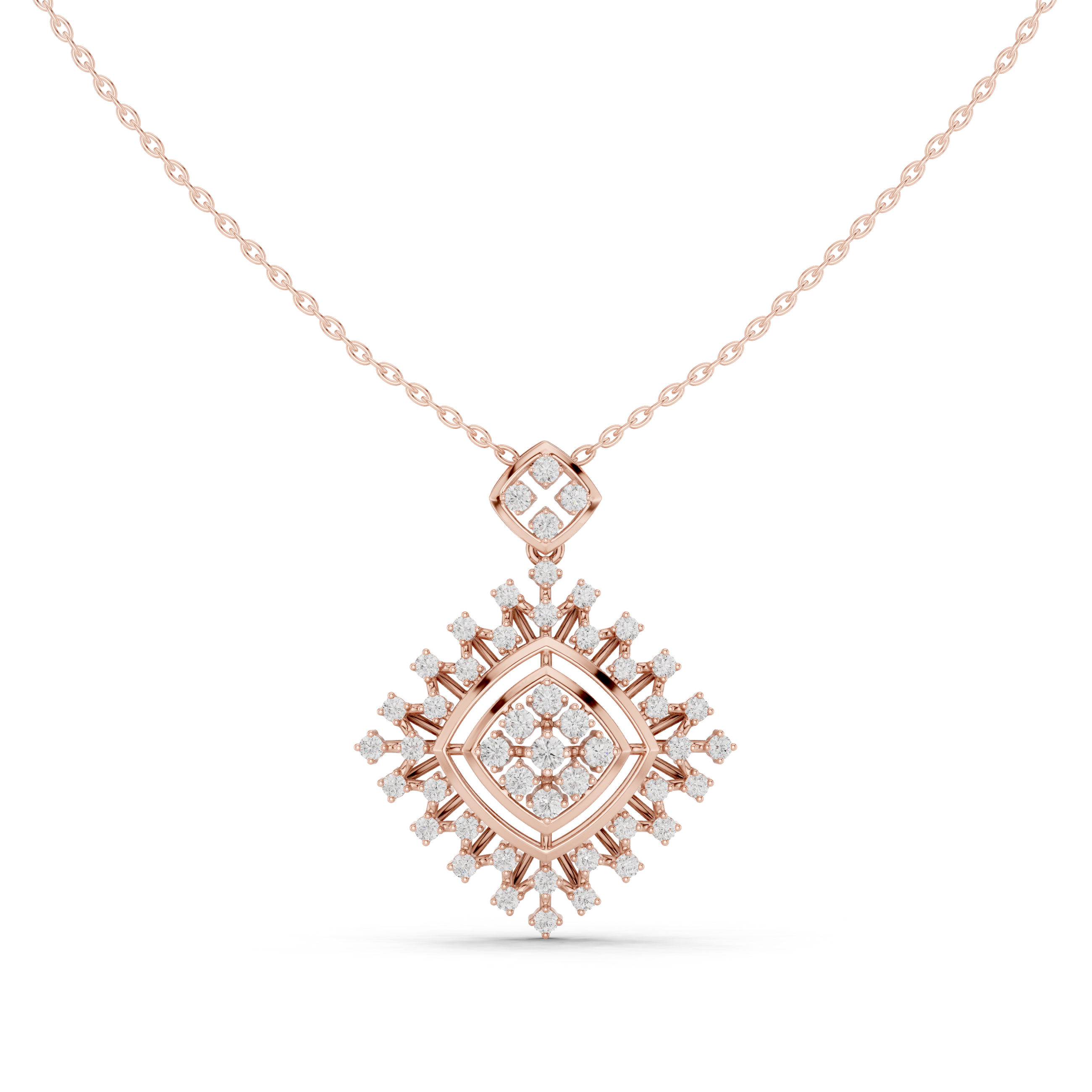 Squarelle Diamond Pendant