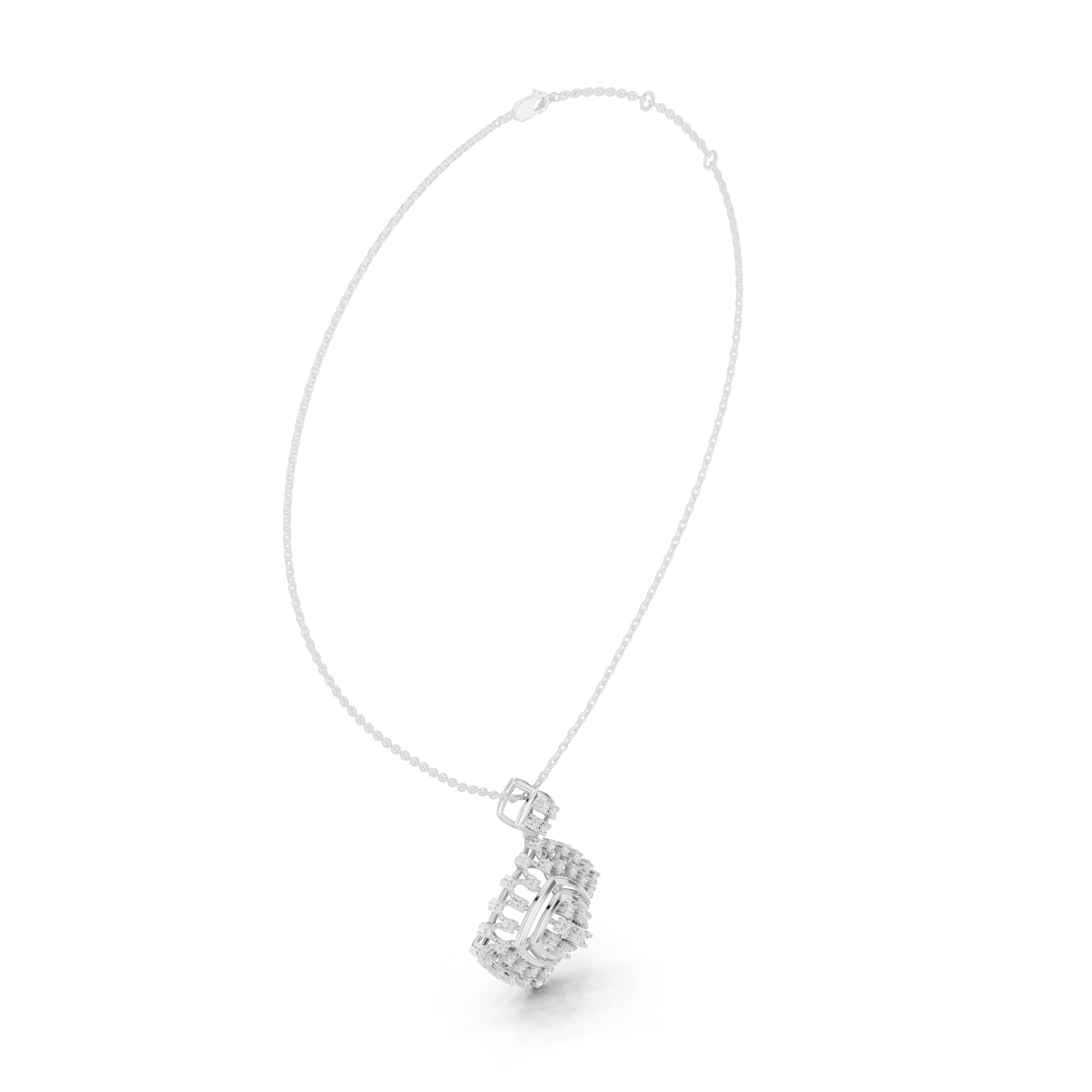 Squarelle Diamond Pendant