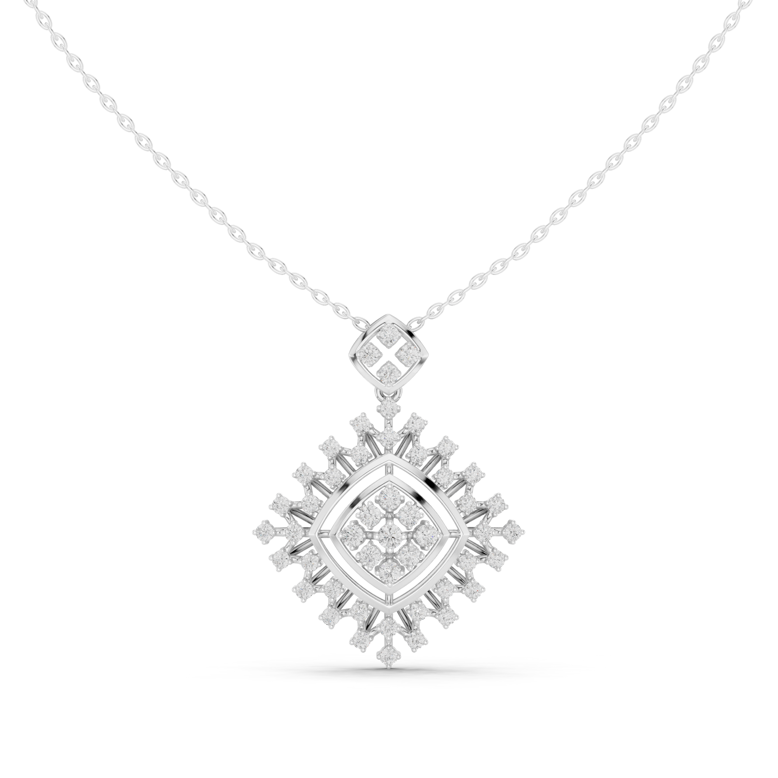 Squarelle Diamond Pendant