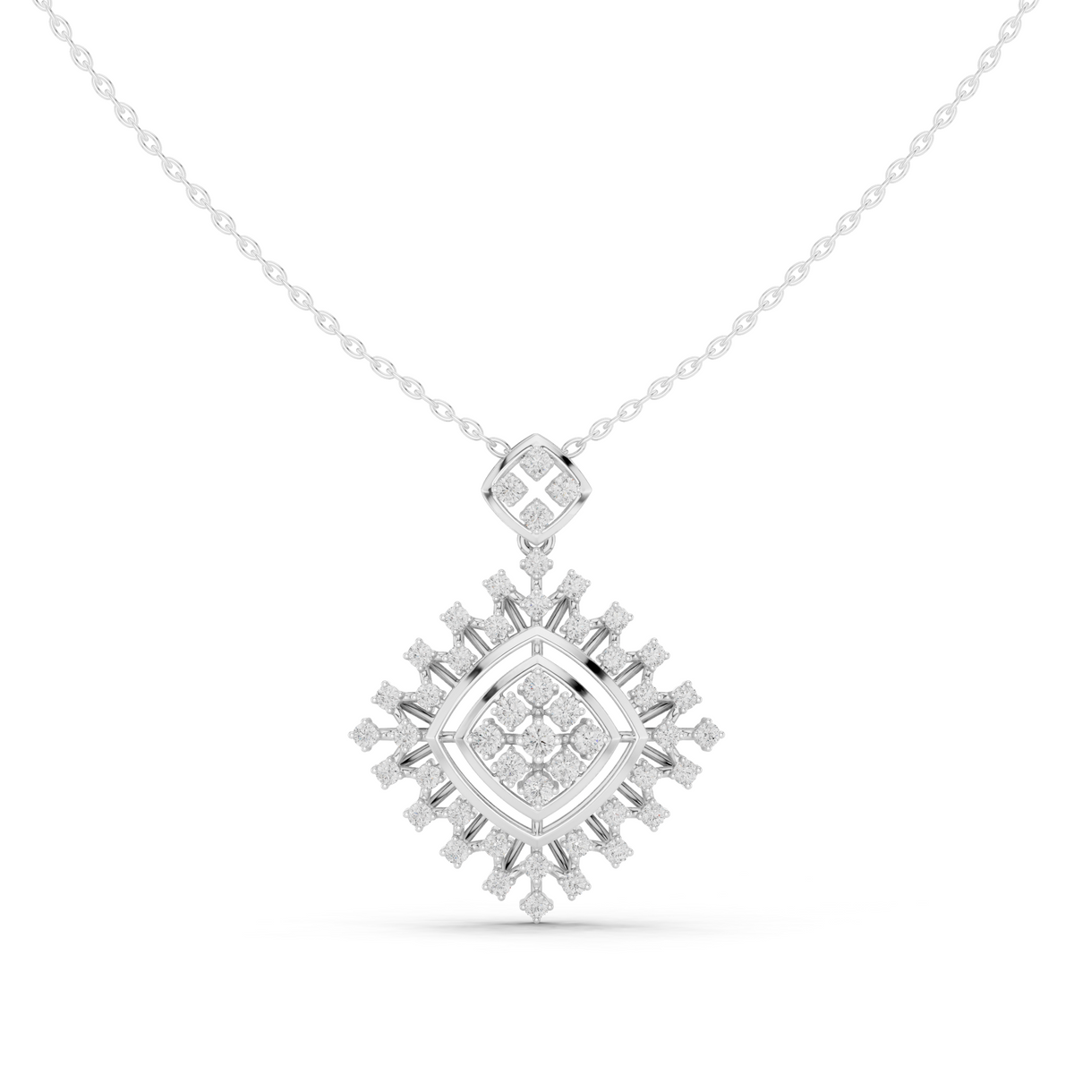 Squarelle Diamond Pendant