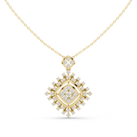 Squarelle Diamond Pendant