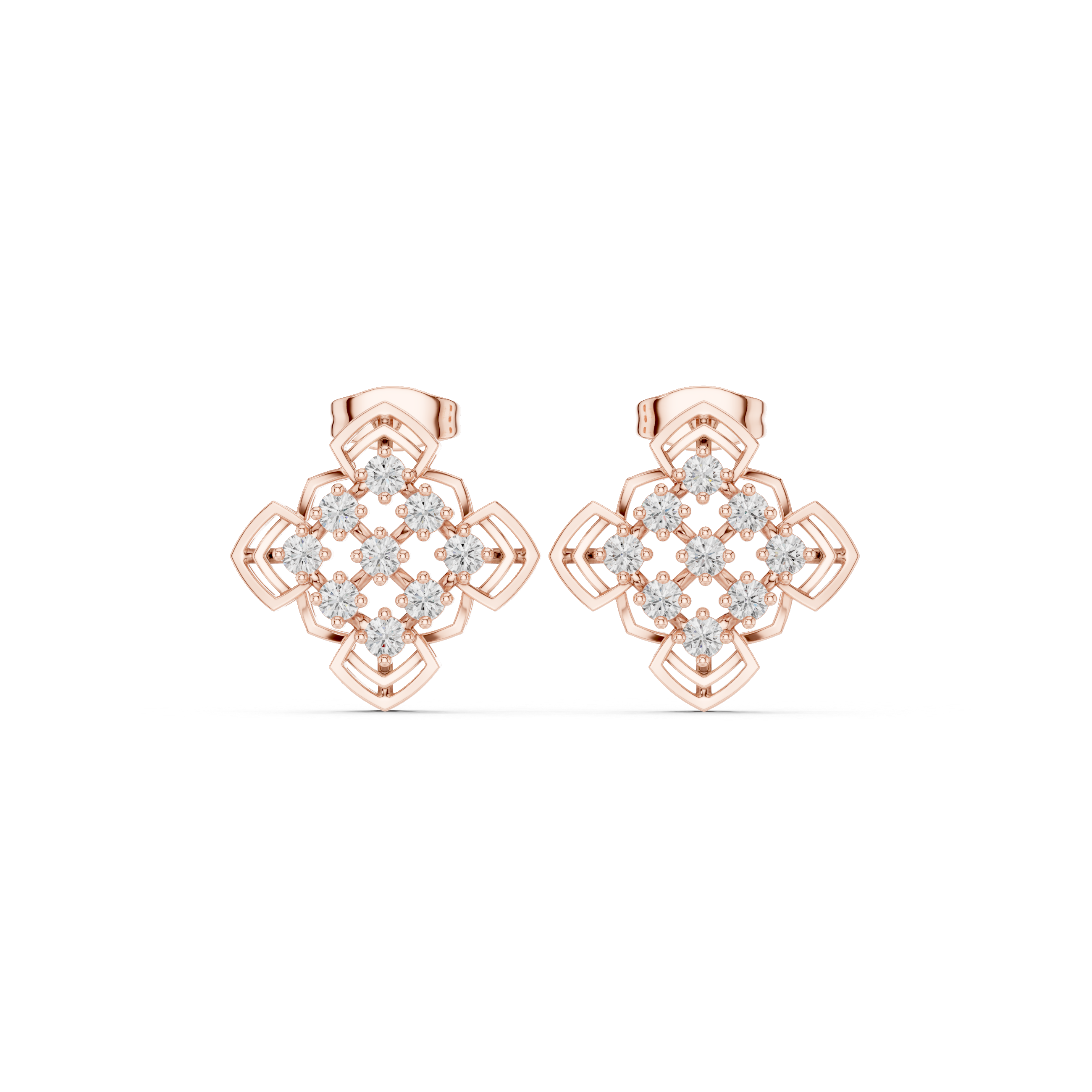 Linhara Floral Diamond Earrings