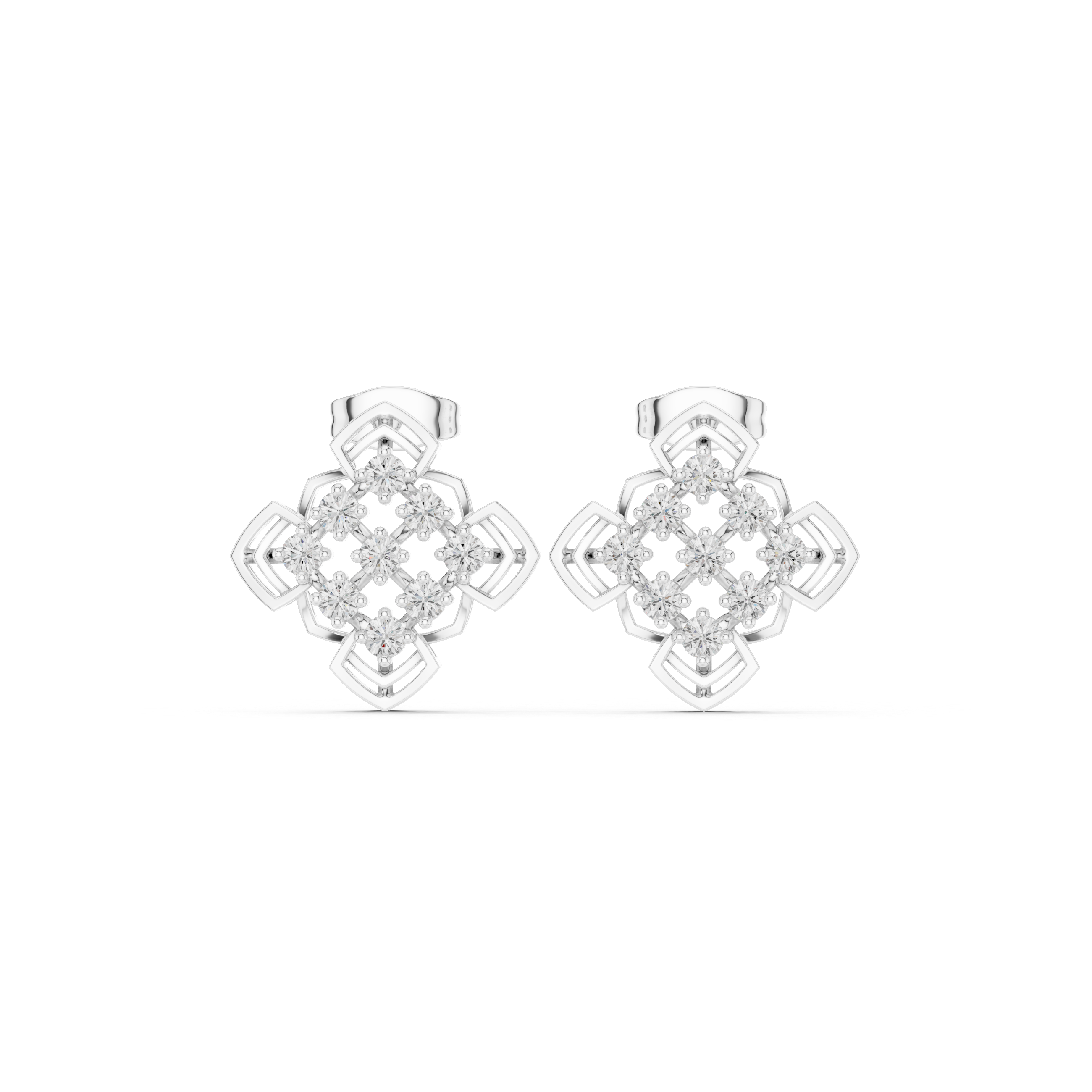 Linhara Floral Diamond Earrings