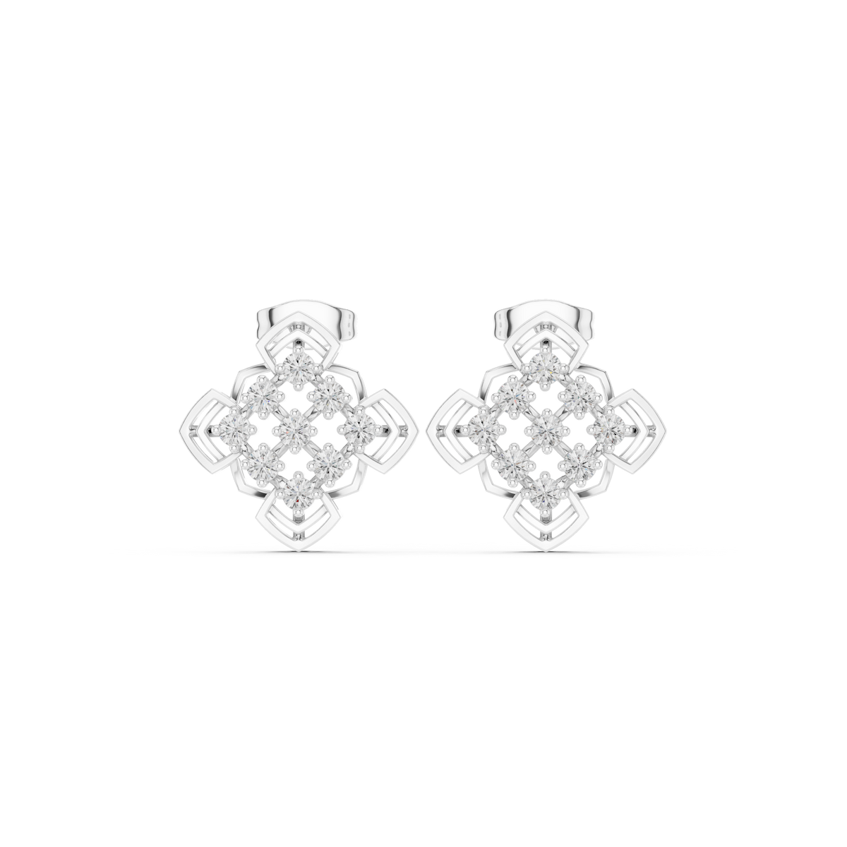 Linhara Floral Diamond Earrings