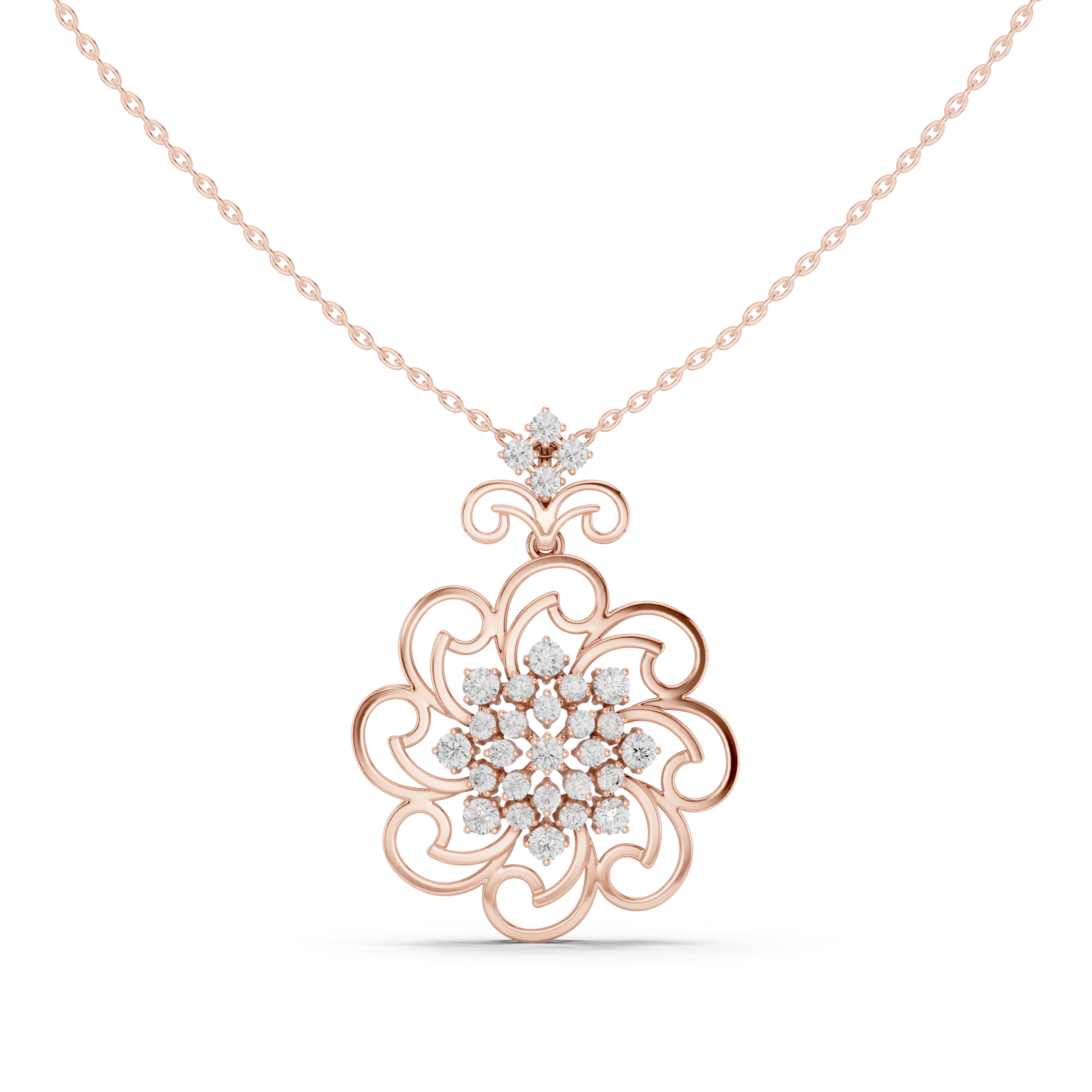 Solaris Bloom Diamond Pendant