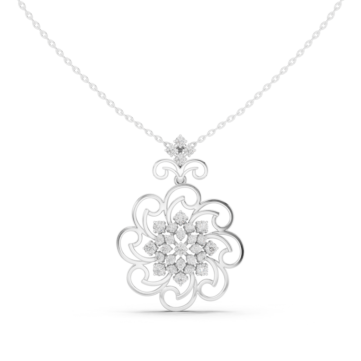 Solaris Bloom Diamond Pendant