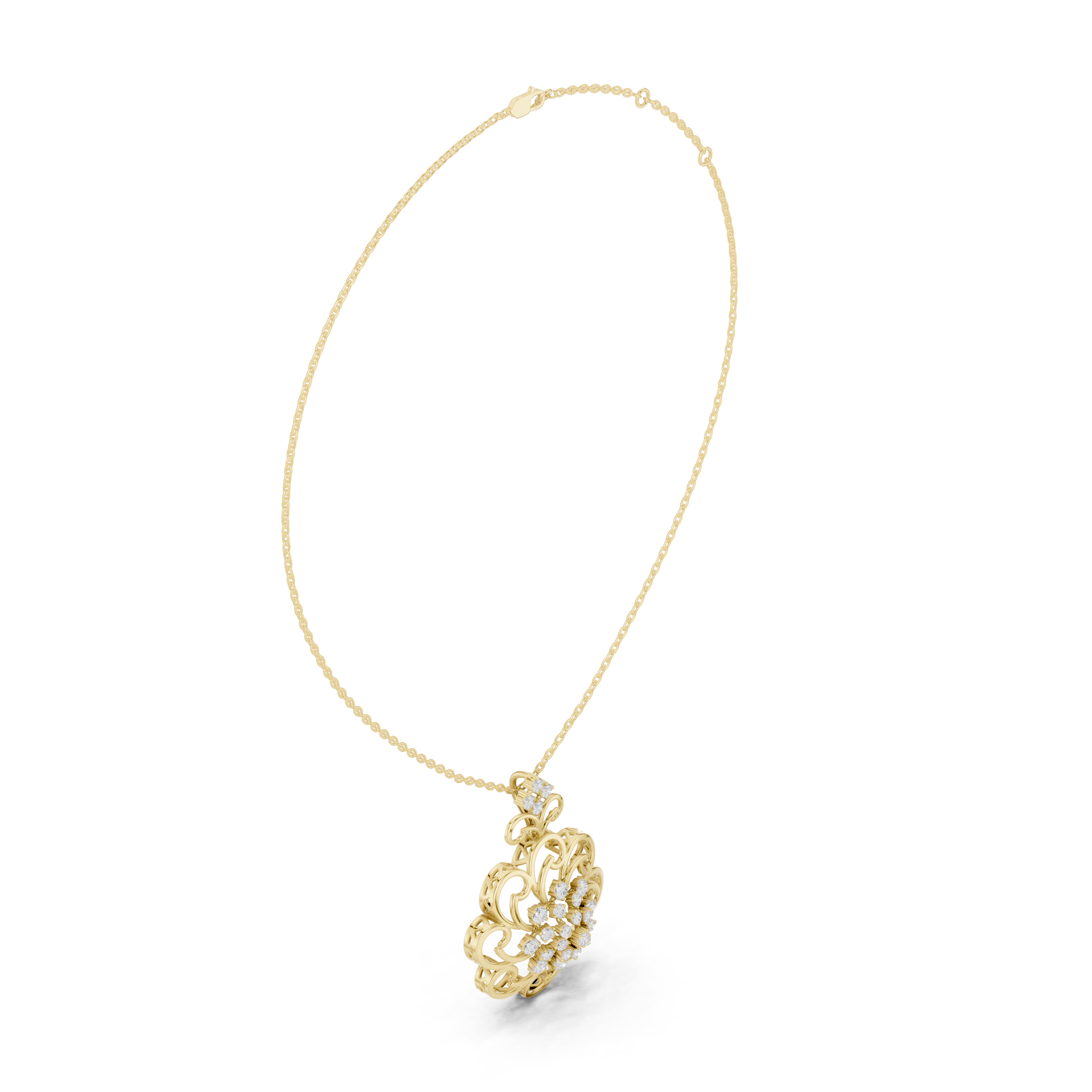 Solaris Bloom Diamond Pendant