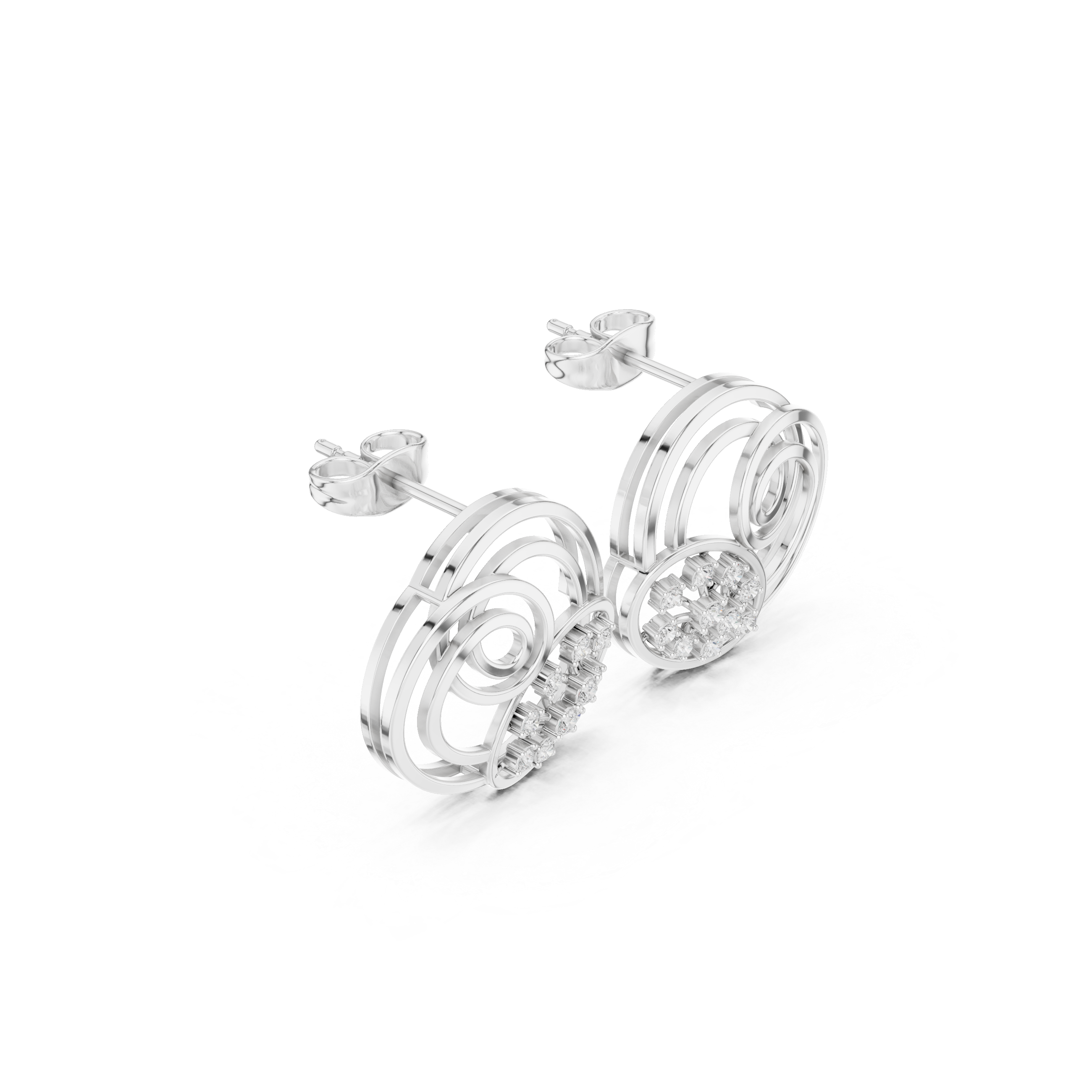 Kiara Spiral Diamond Earrings