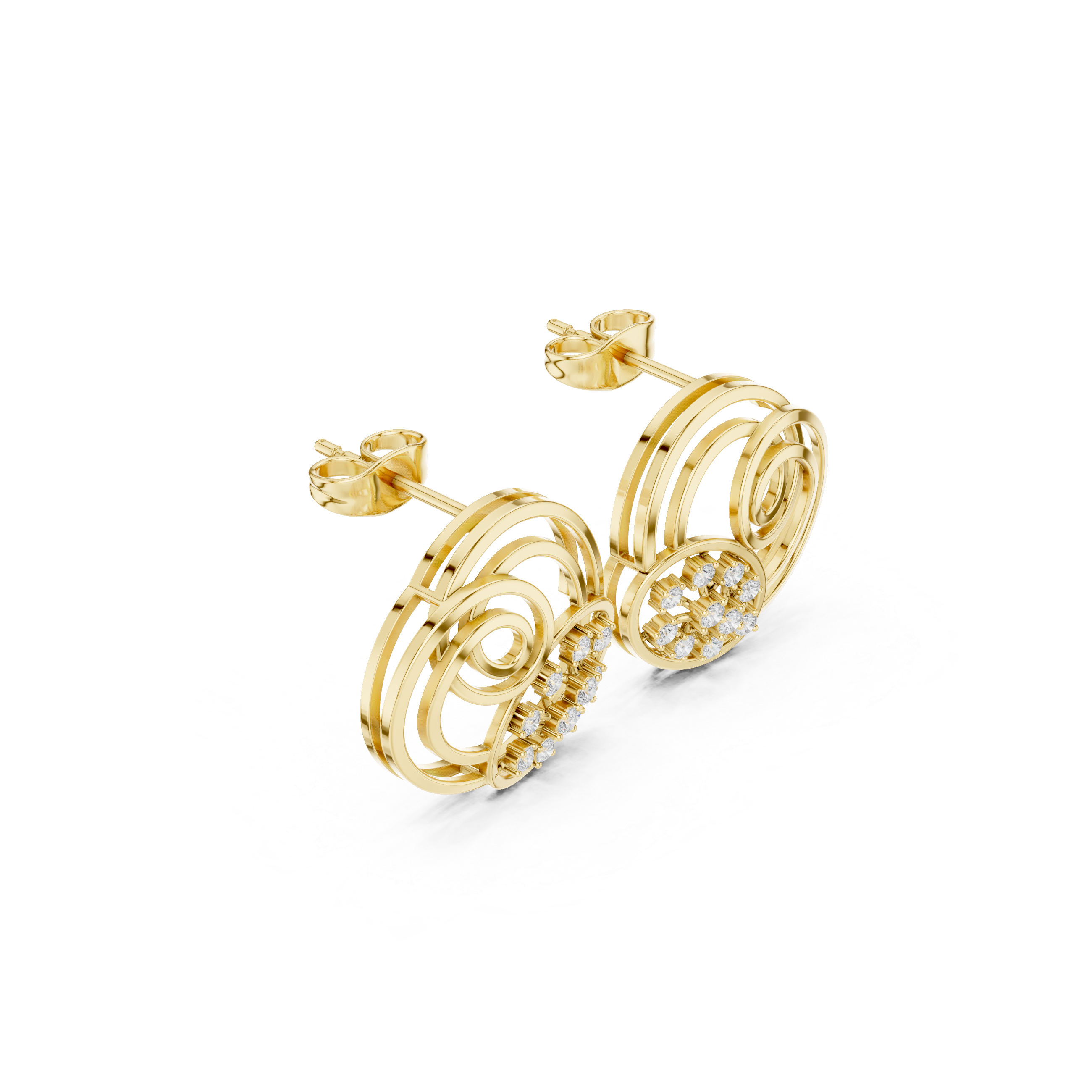 Kiara Spiral Diamond Earrings