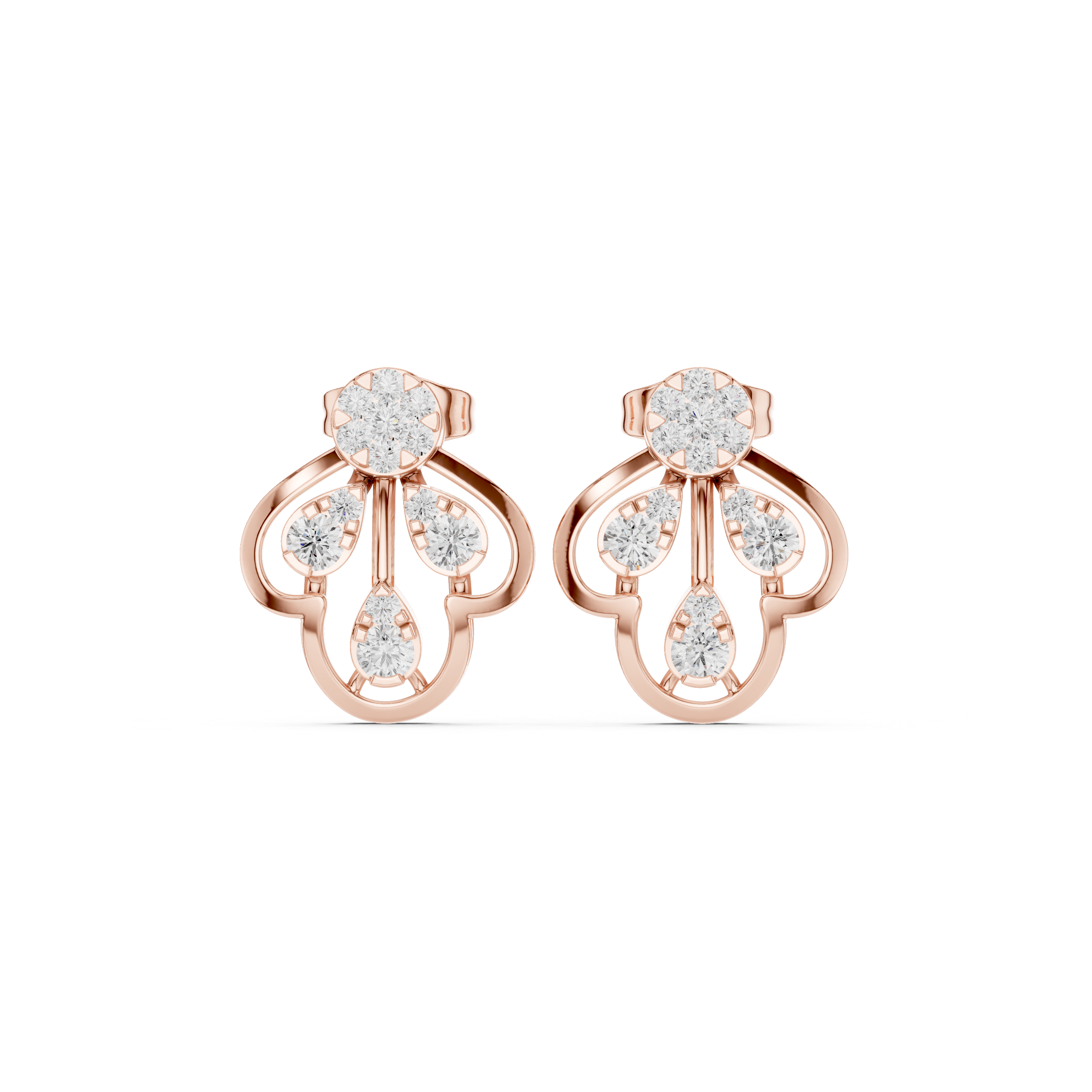 Senlisse Lotus Diamond Earrings
