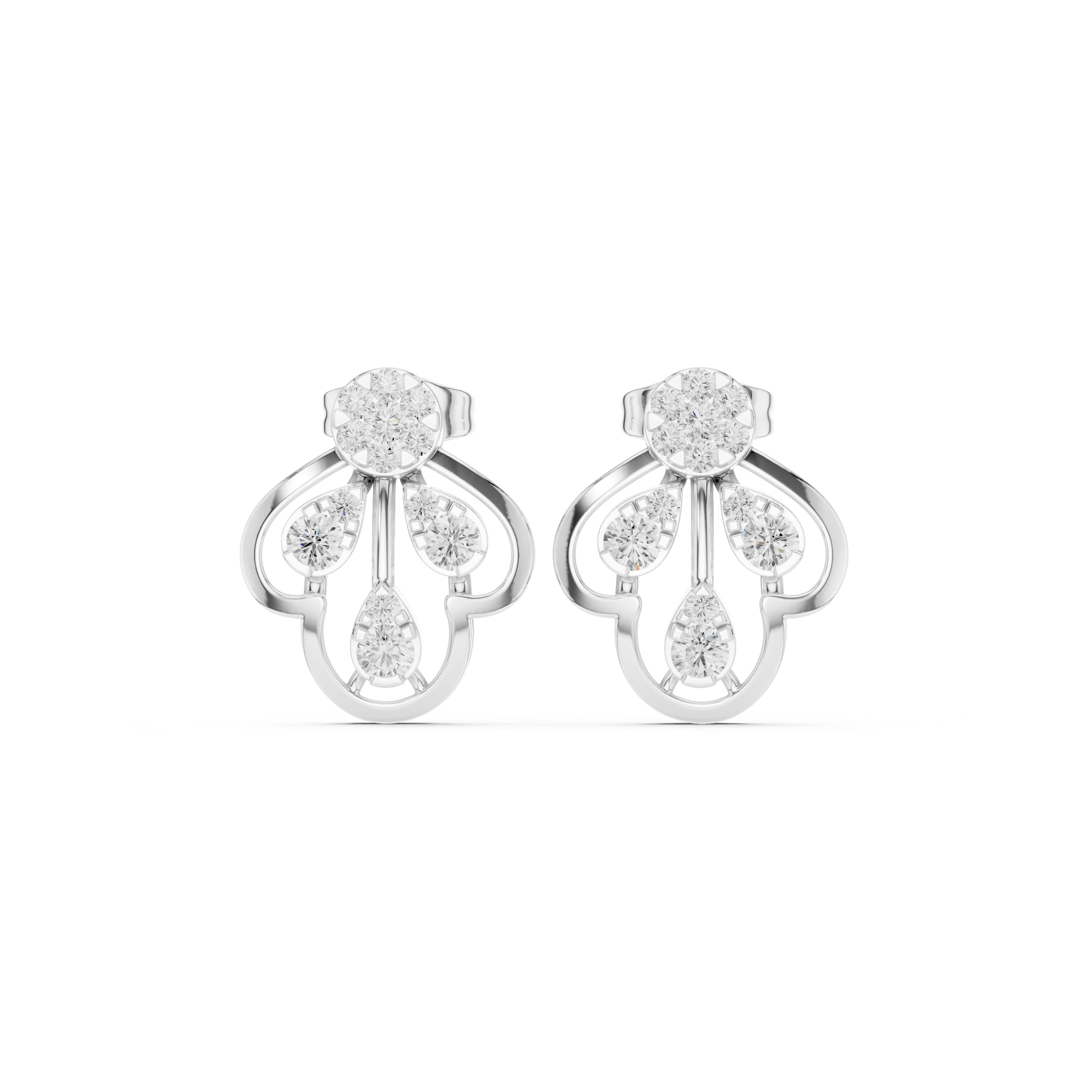 Senlisse Lotus Diamond Earrings