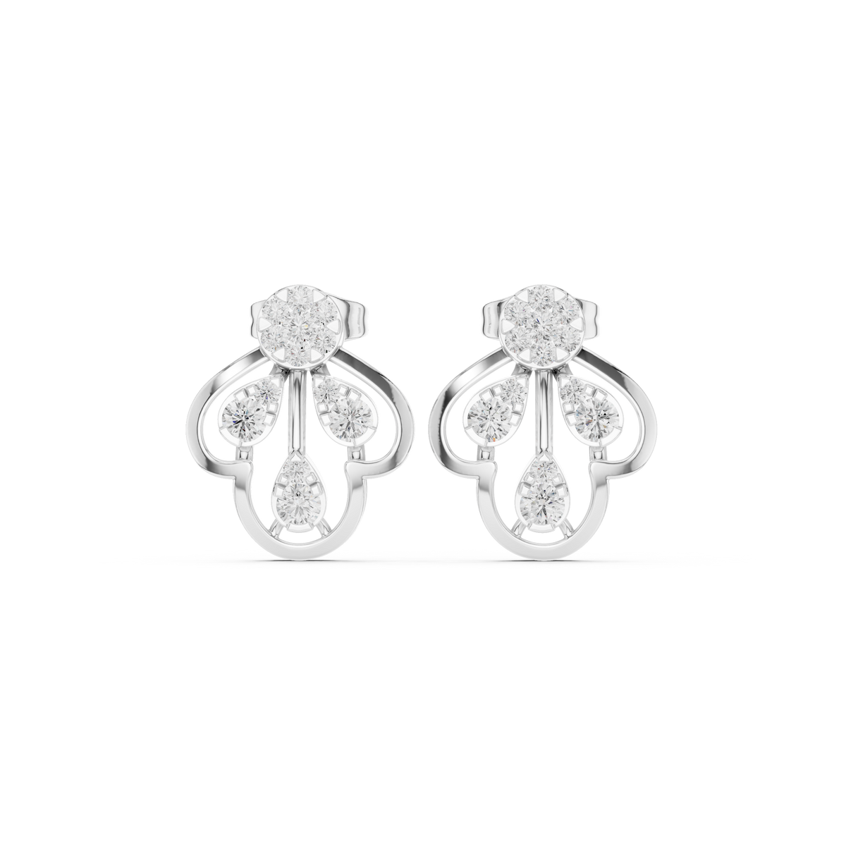 Senlisse Lotus Diamond Earrings