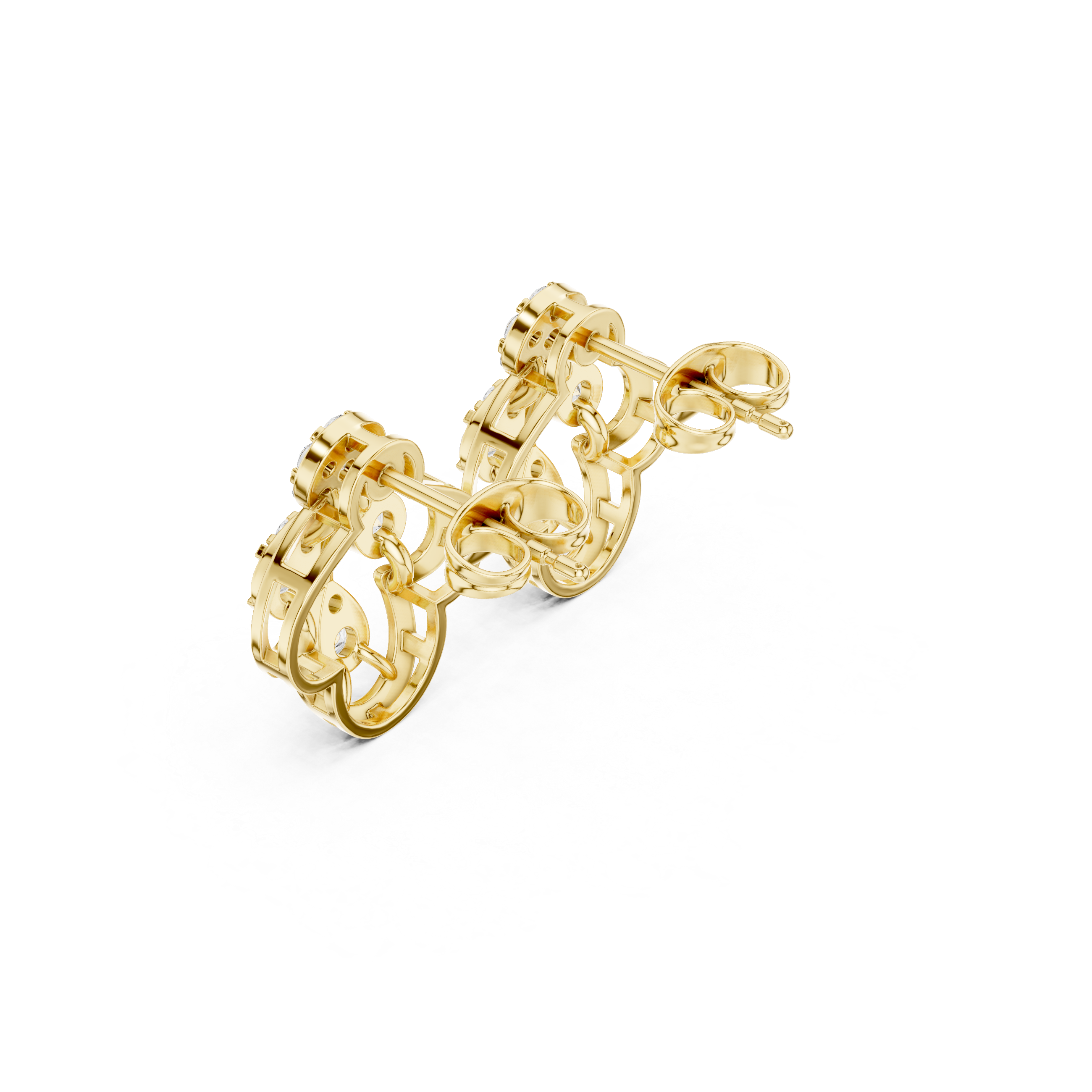 Senlisse Lotus Diamond Earrings