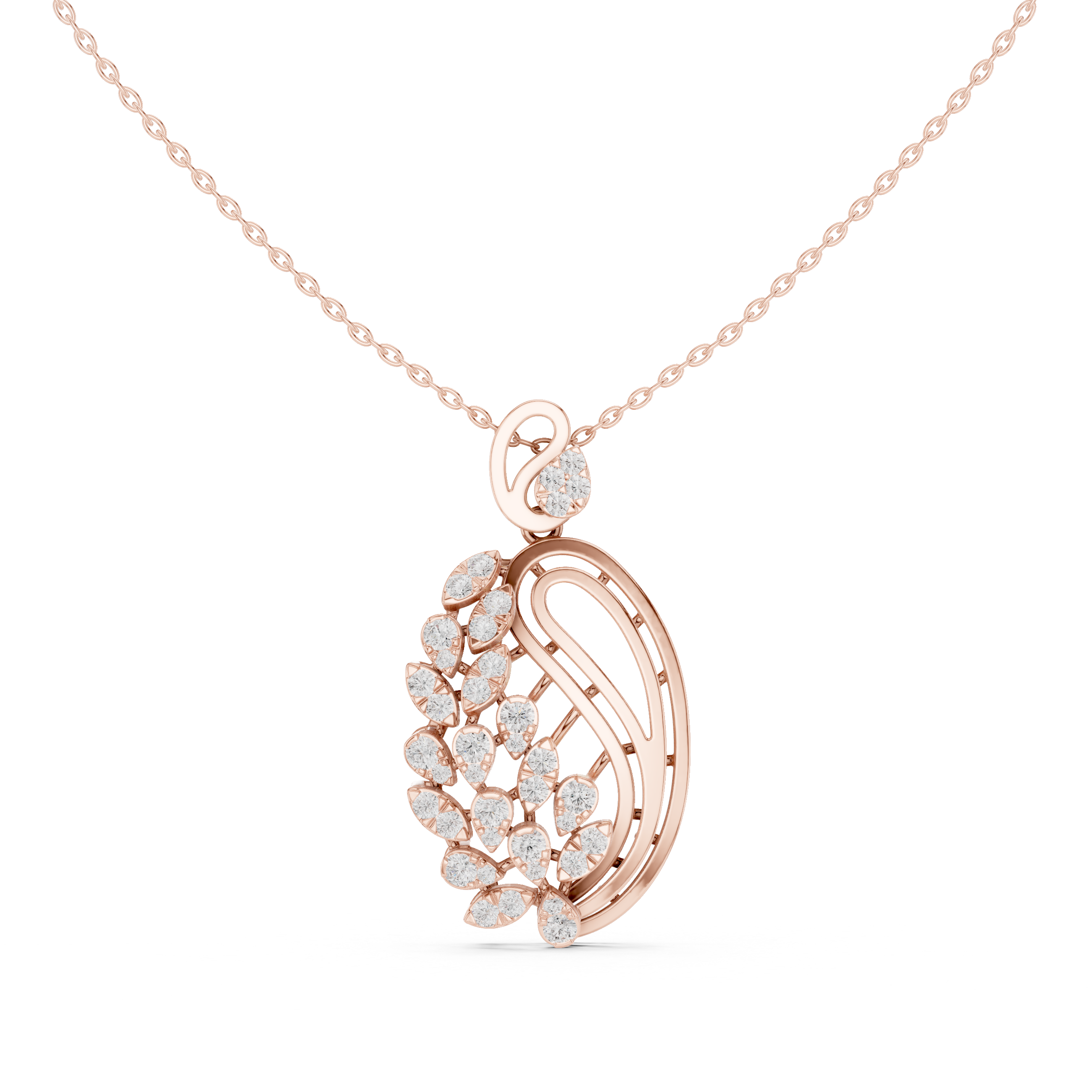 Aeris Wing Diamond Pendant