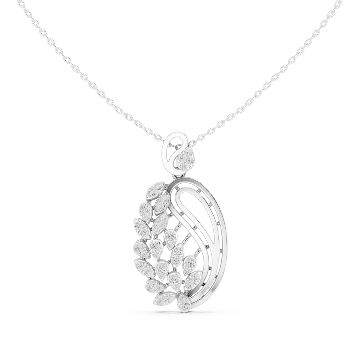Aeris Wing Diamond Pendant