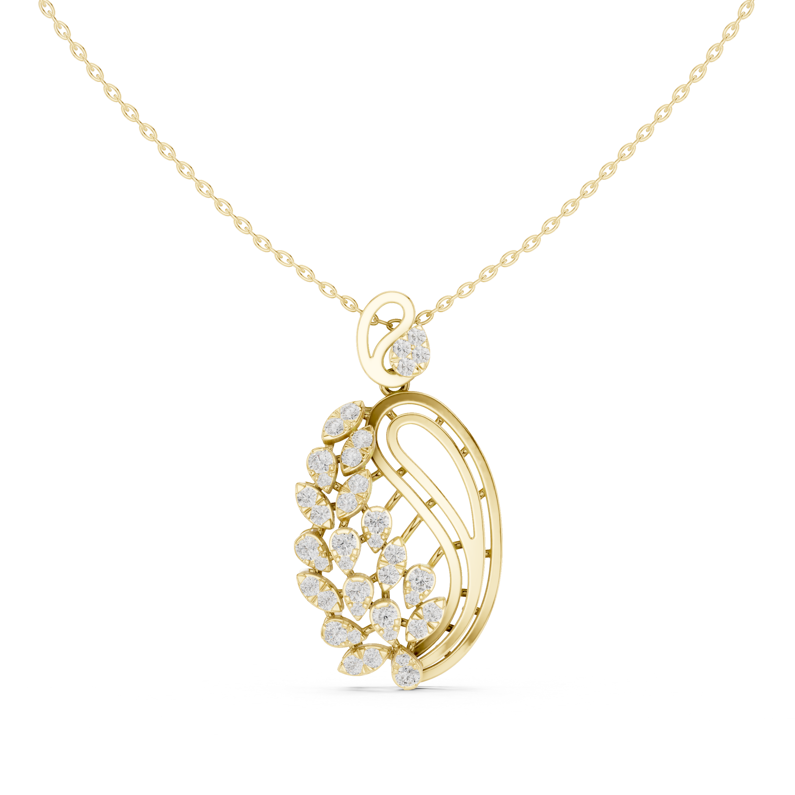 Aeris Wing Diamond Pendant