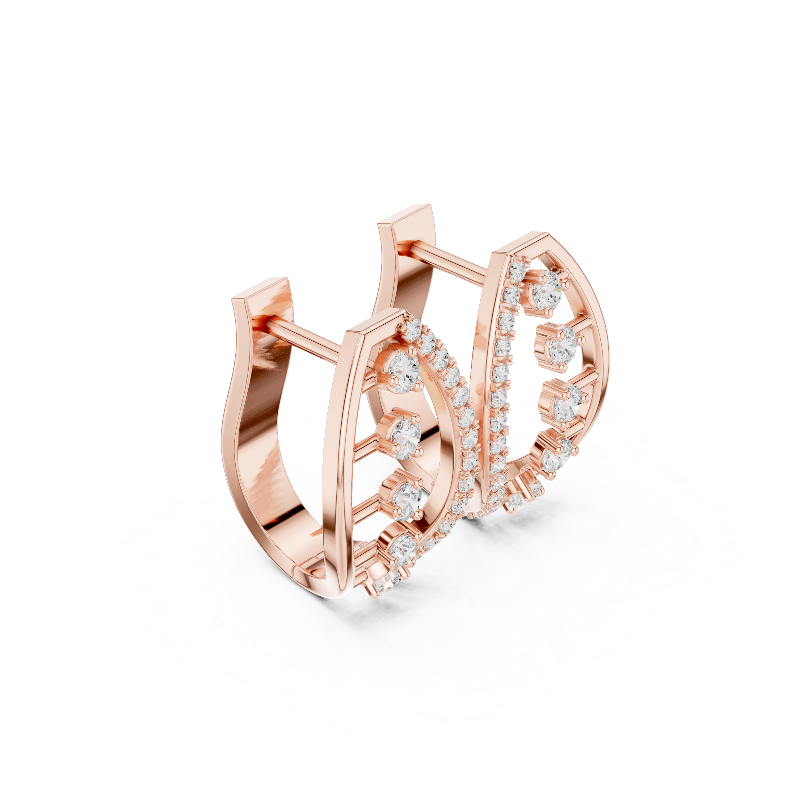 Velmira Five Stone Hoop Earrings