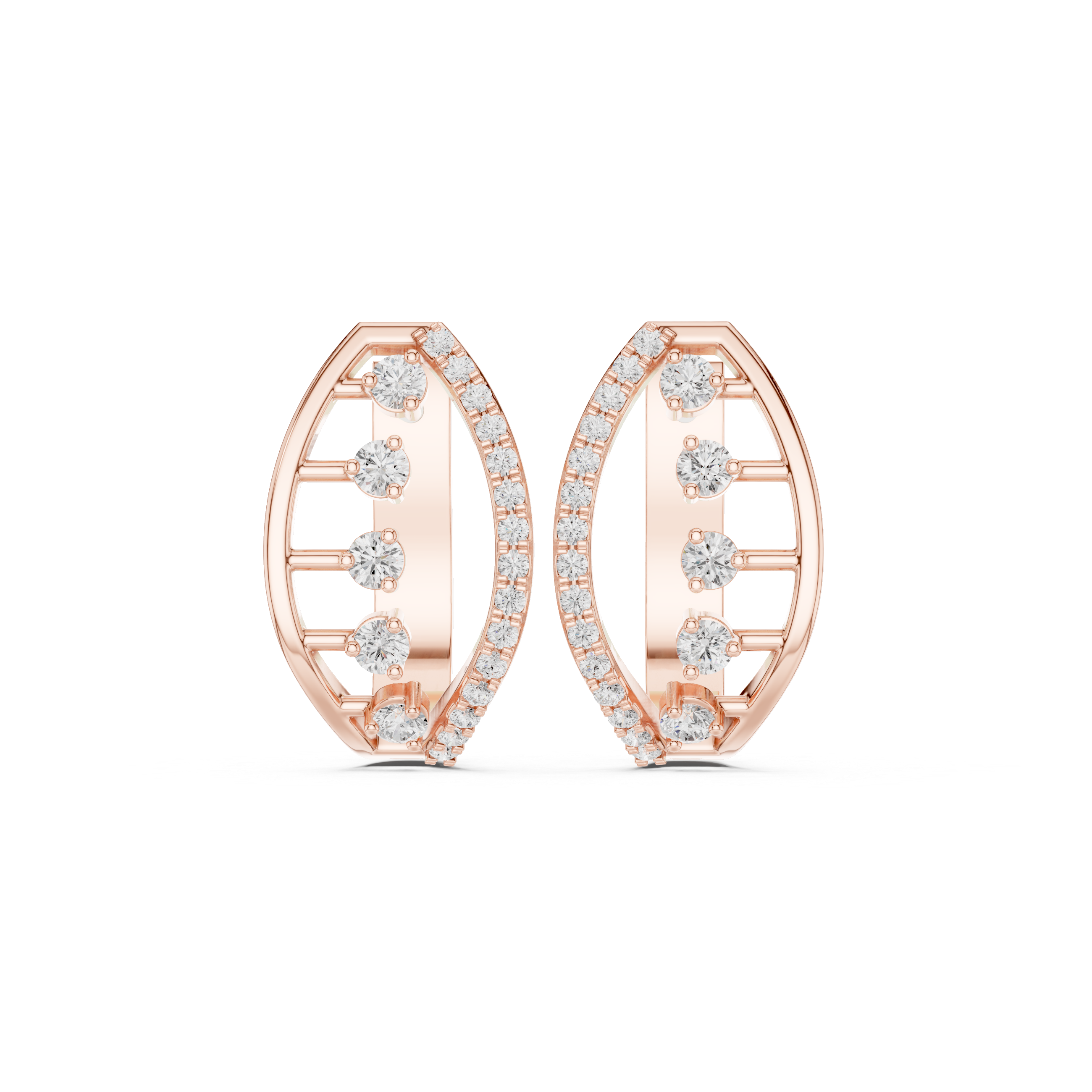 Velmira Five Stone Hoop Earrings