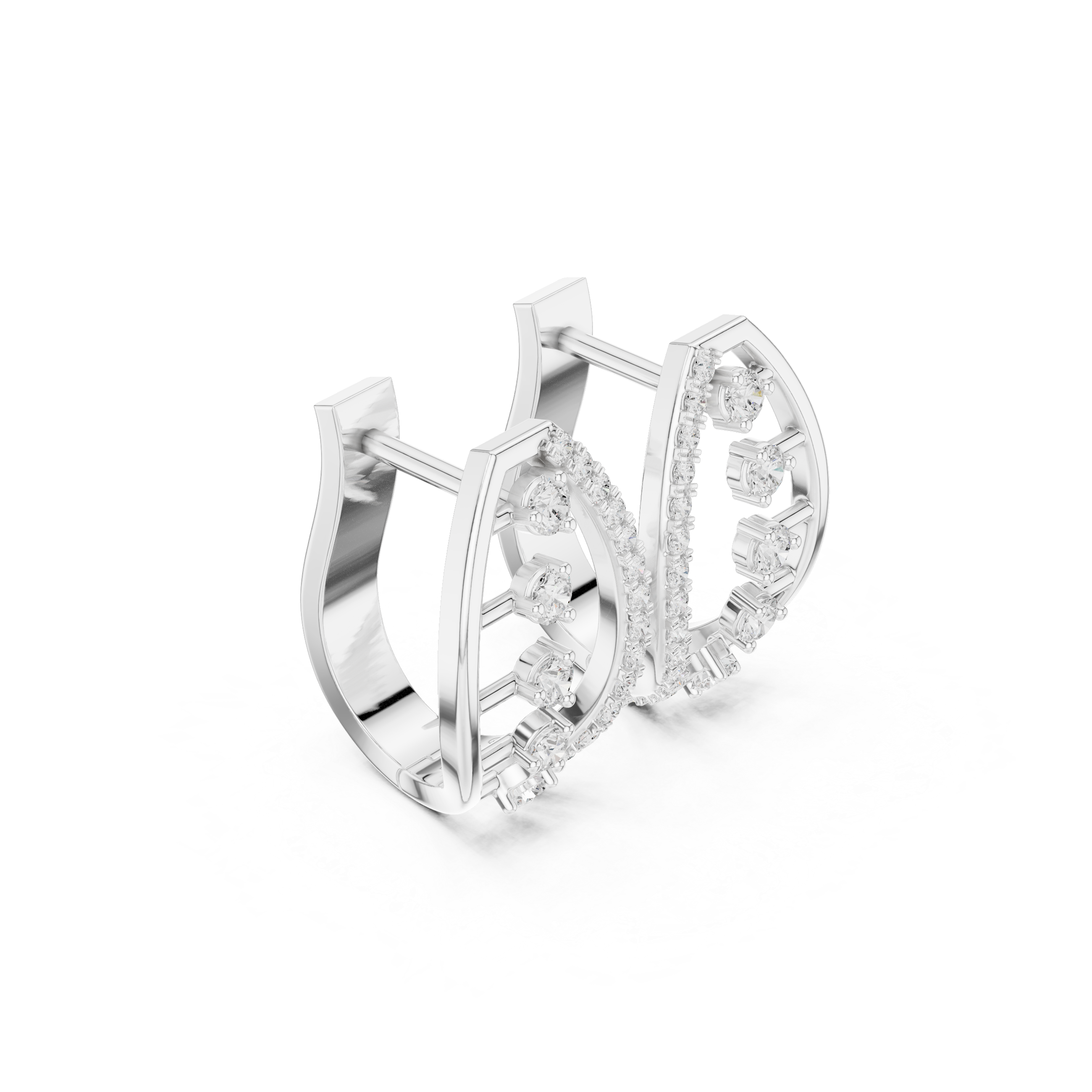 Velmira Five Stone Hoop Earrings