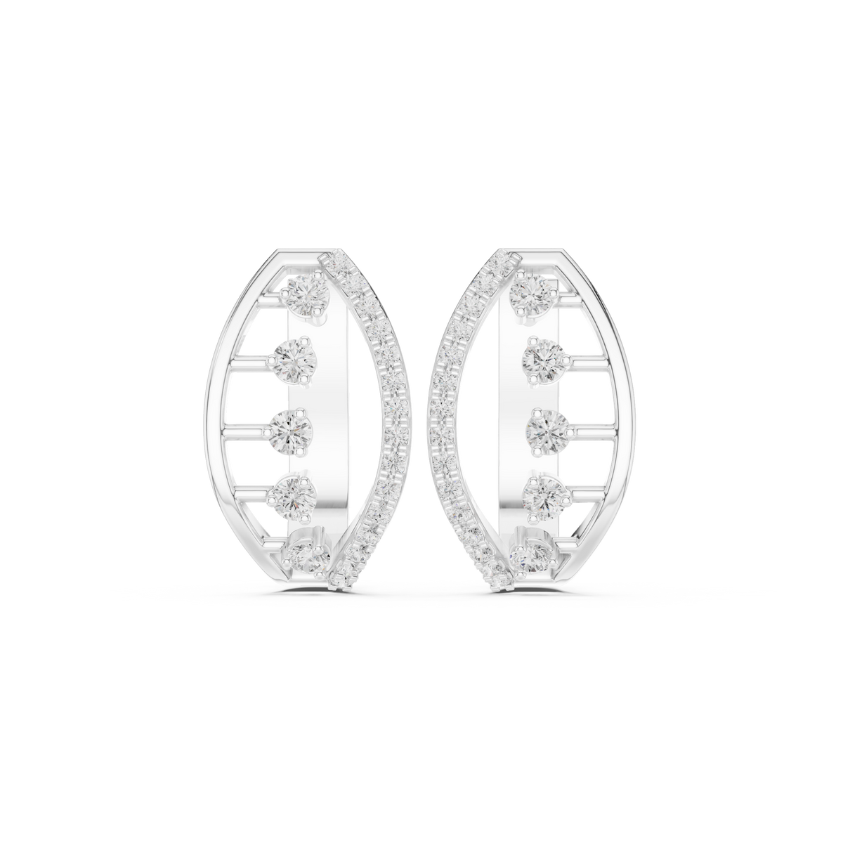 Velmira Five Stone Hoop Earrings