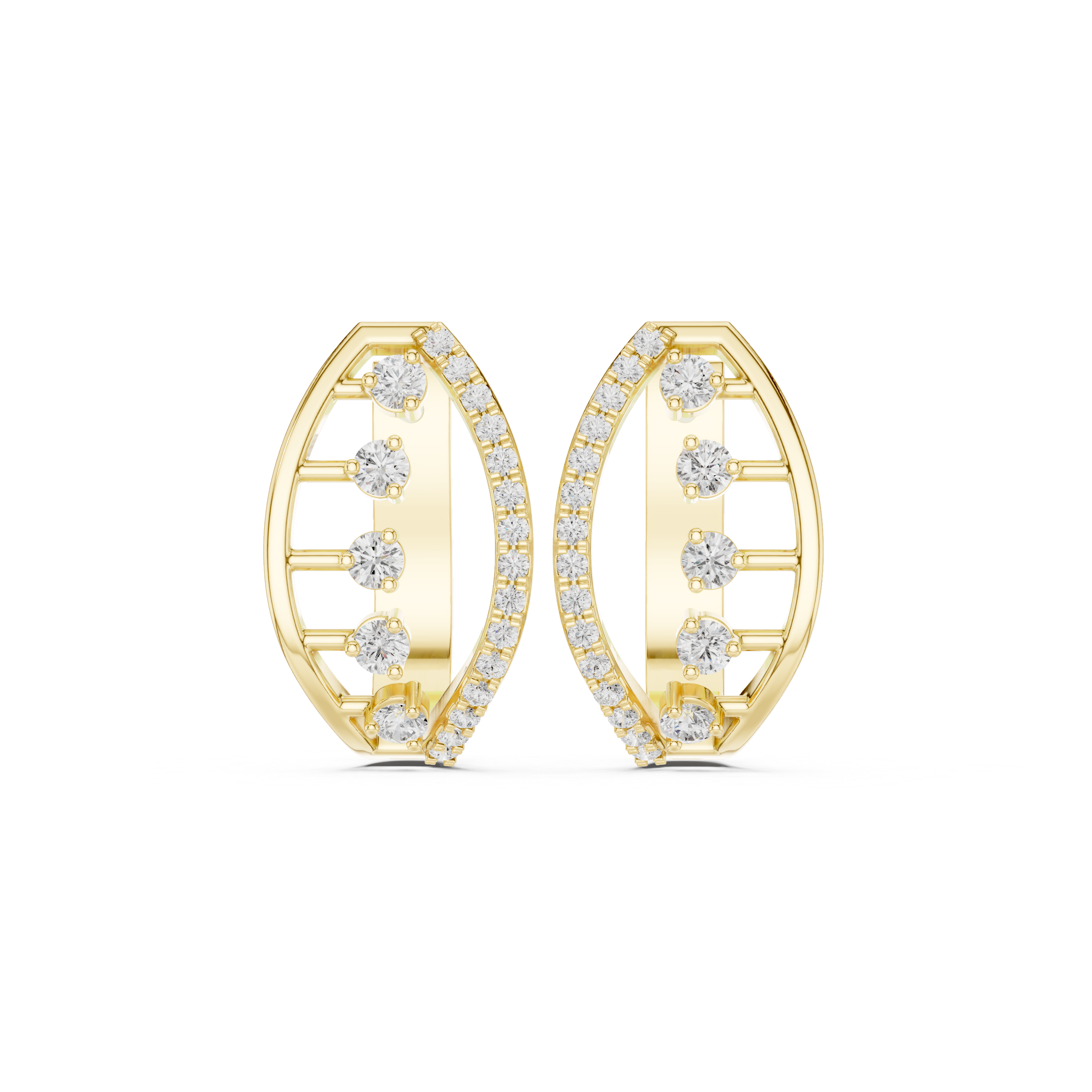 Velmira Five Stone Hoop Earrings