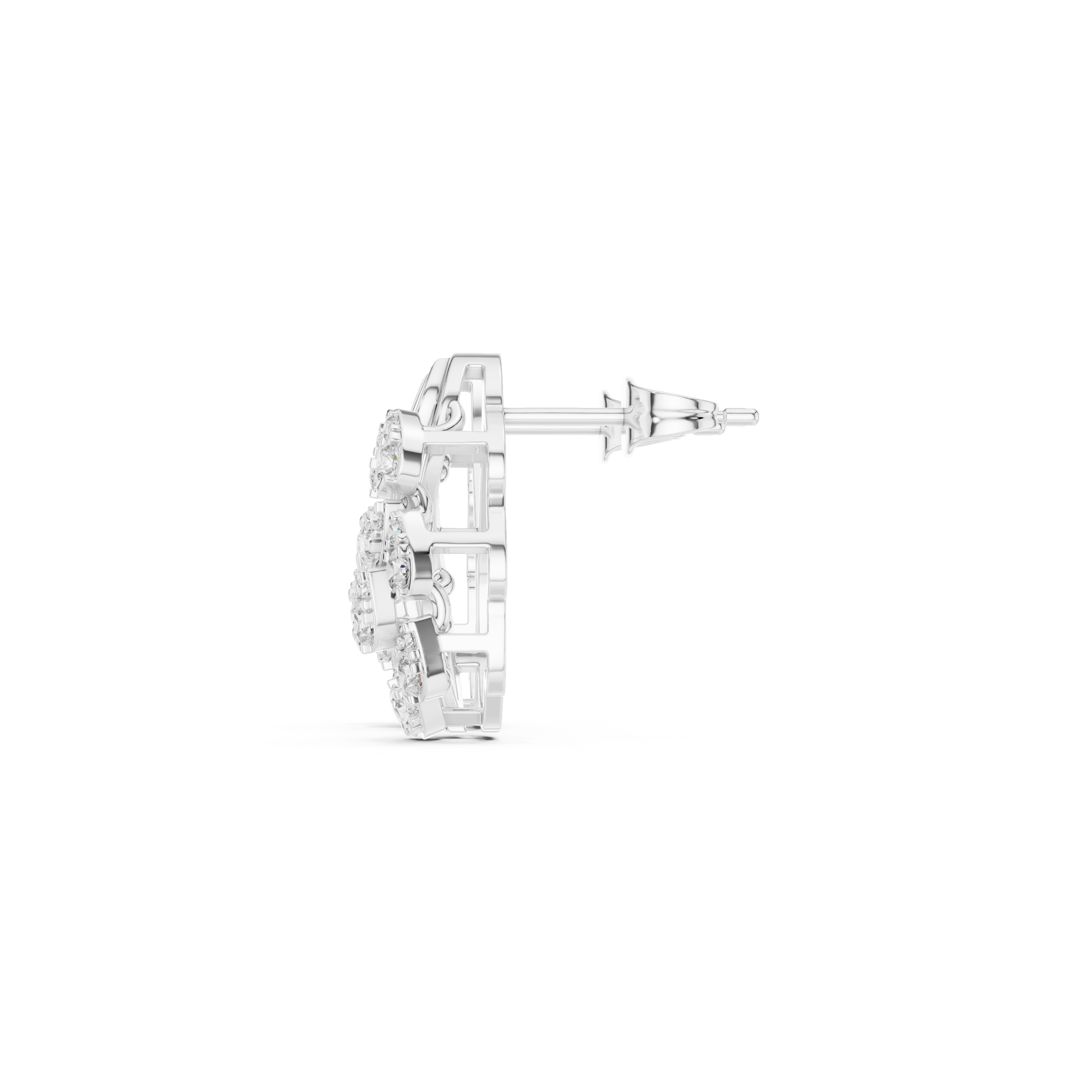 Aqualeaf Flow Diamond Earrings