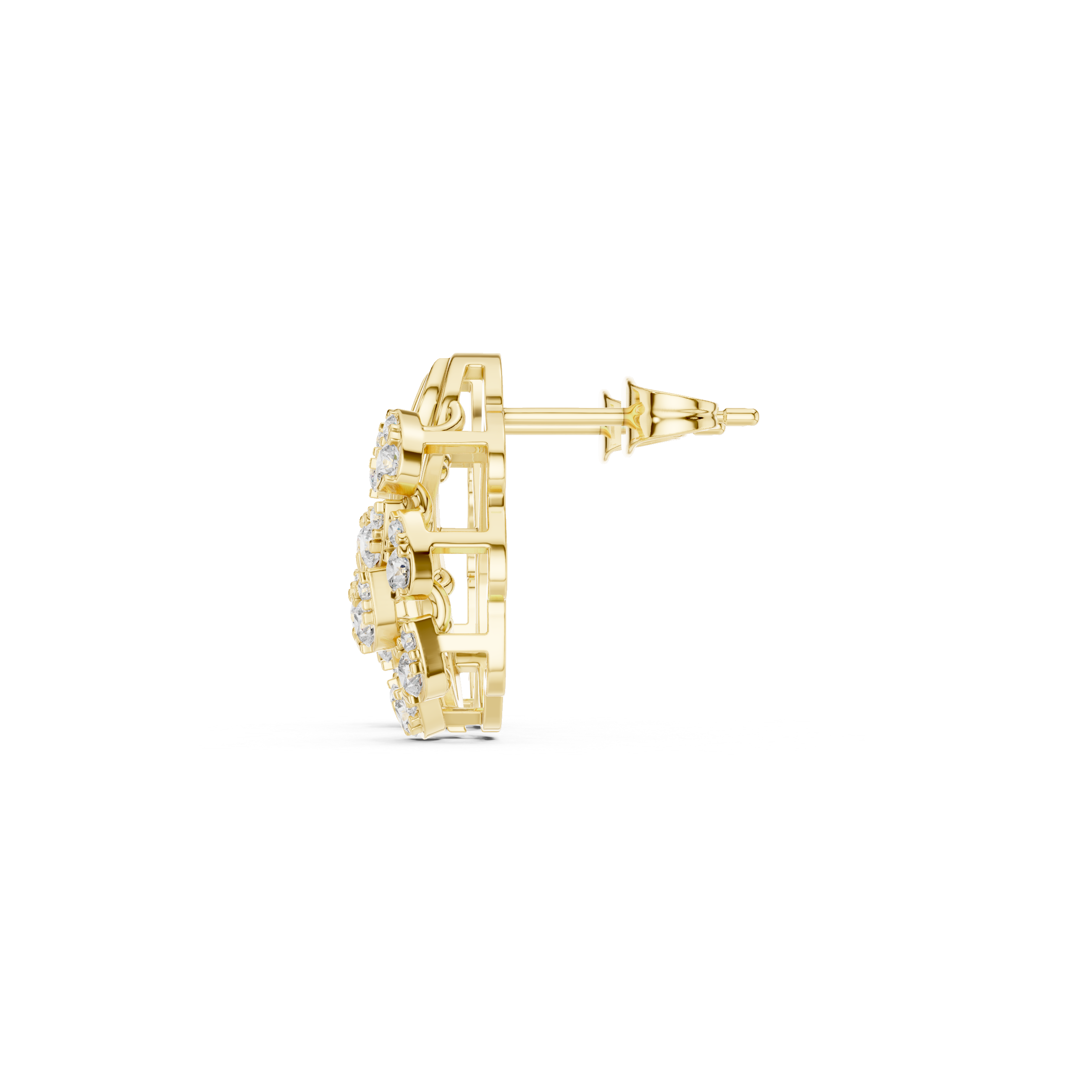 Aqualeaf Flow Diamond Earrings