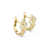 Orlitra Triangle Frame Diamond Earrings.