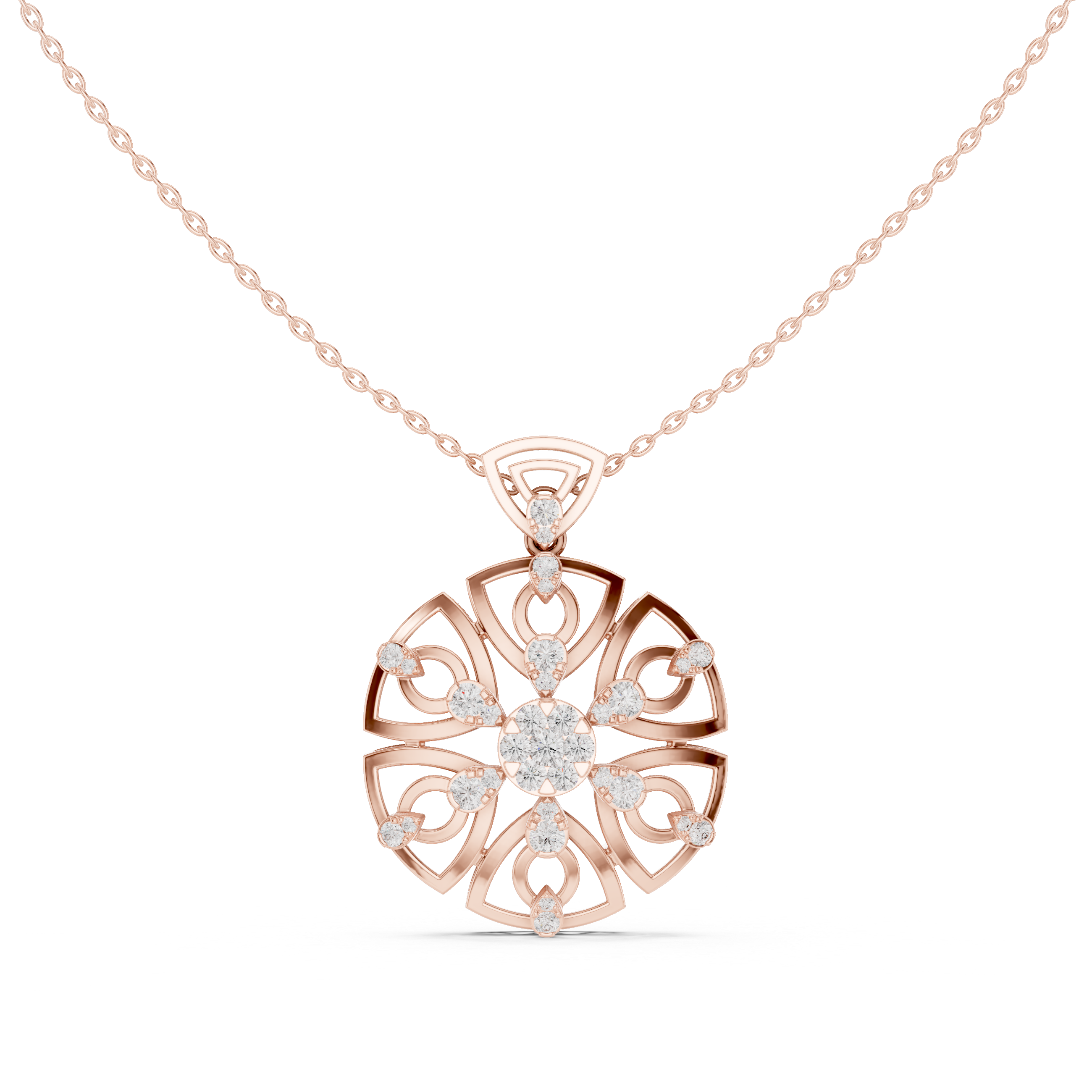 Roselith Diamond Pendant